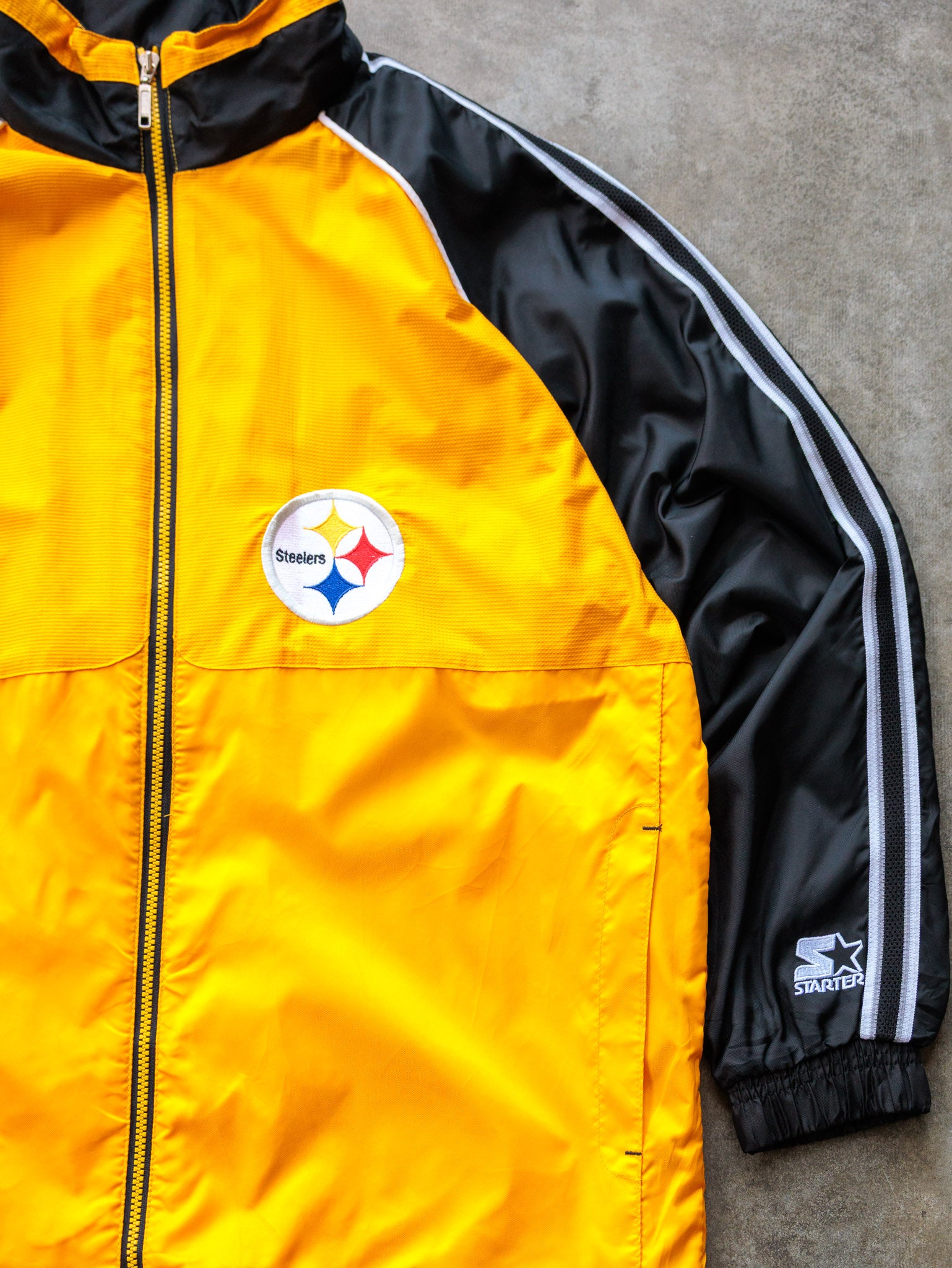 Vintage 90s Yellow Starter Pittsburgh Steelers Track Jacket (L)