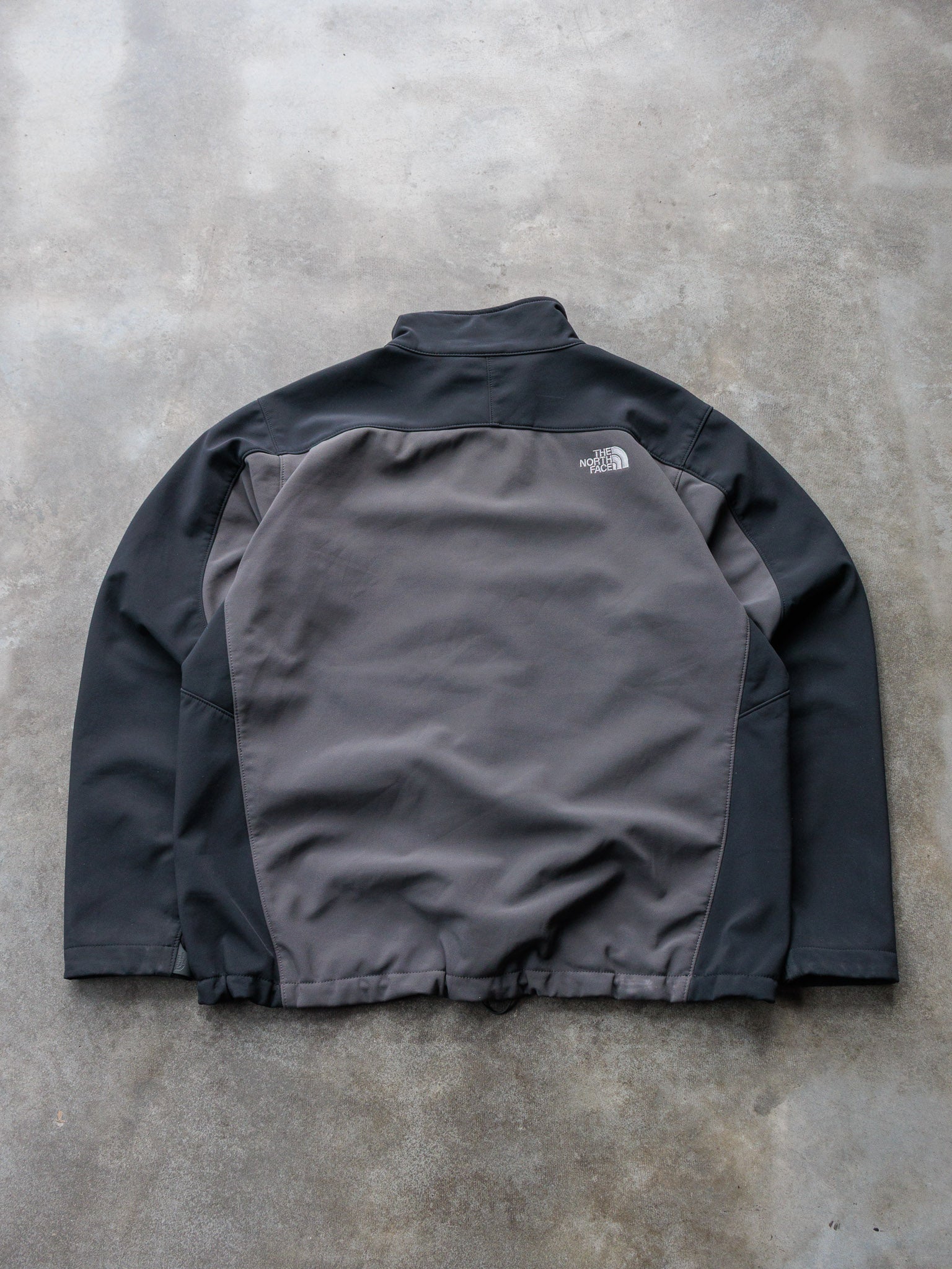 Vintage Grey & Black The North Face Apex Bionic Softshell Jacket (XL)