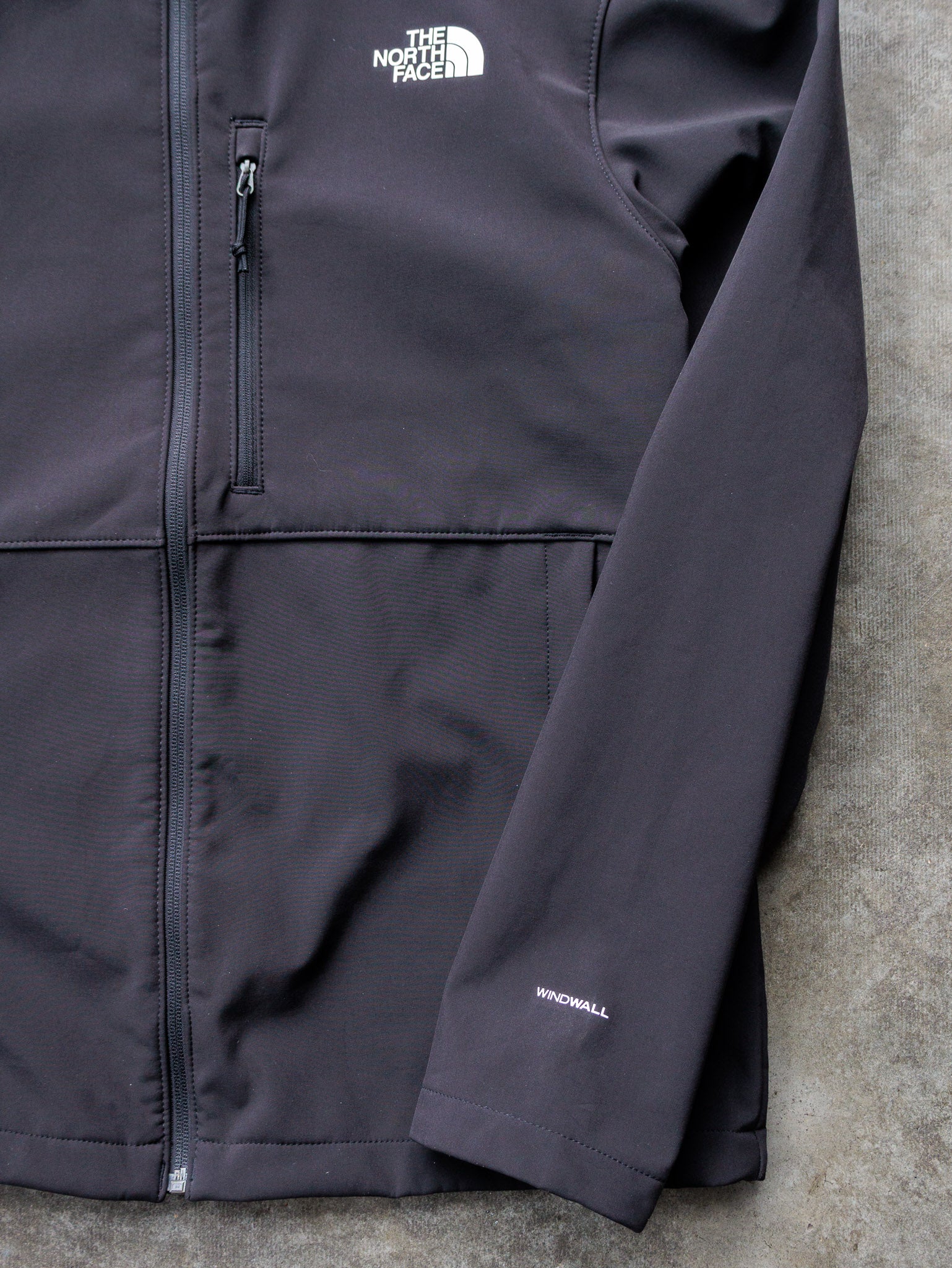 Vintage Black The North Face Windwall Softshell Jacket (L)