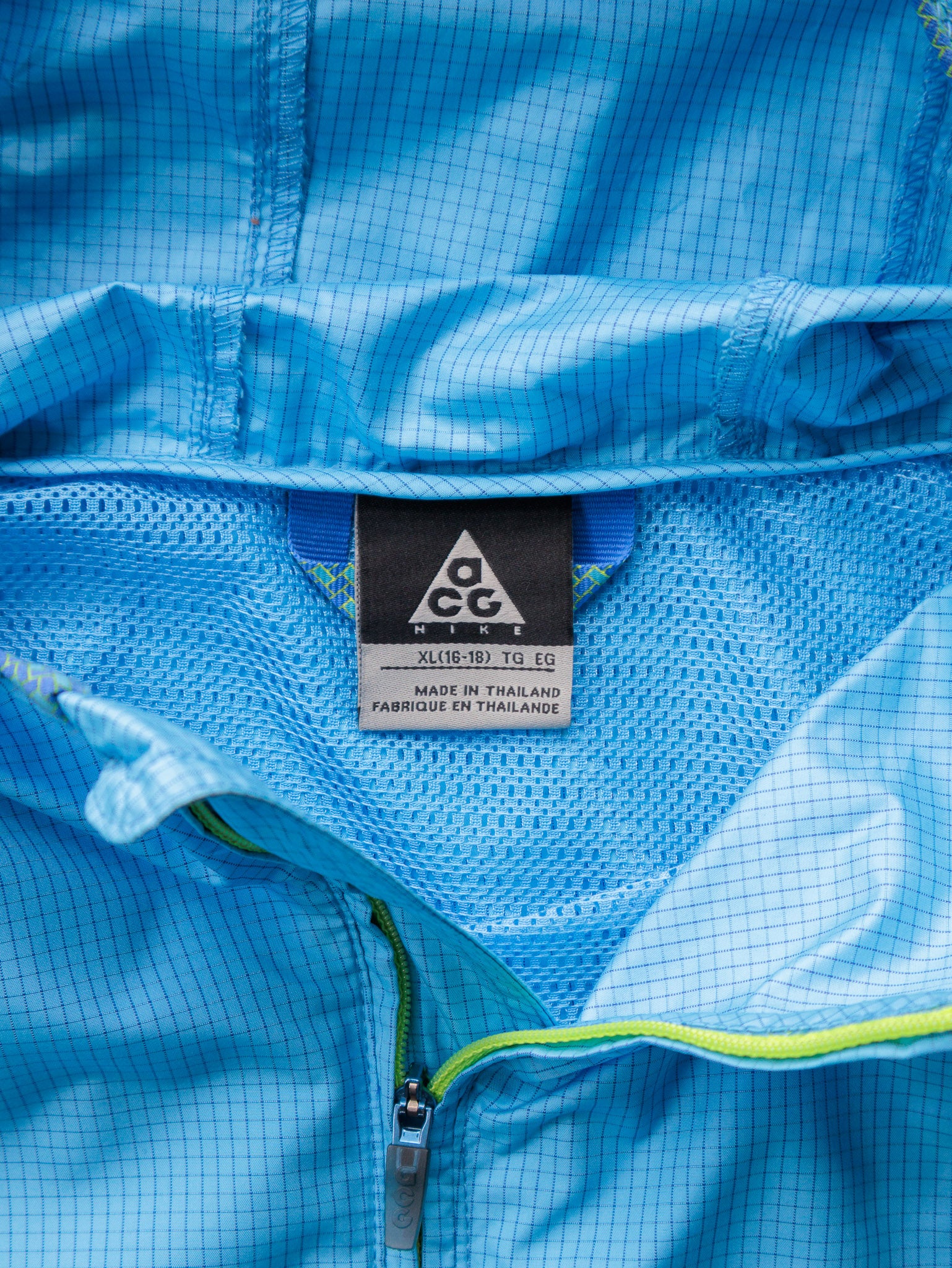 Vintage Blue Nike ACG Grid Pattern Anorak Jacket (16-18Y)