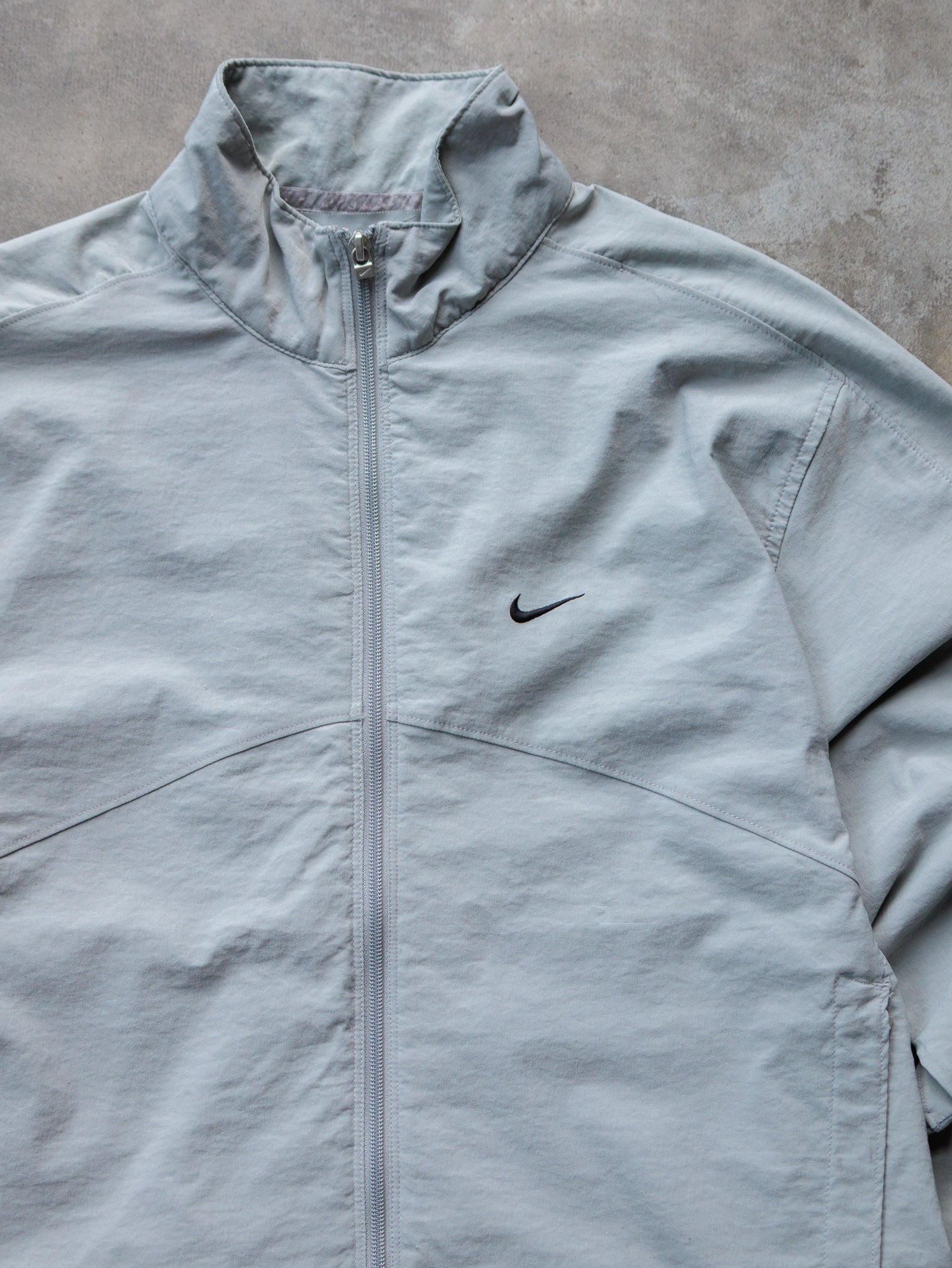 Vintage 00s Grey Nike Full Zip Track Jacket (M)