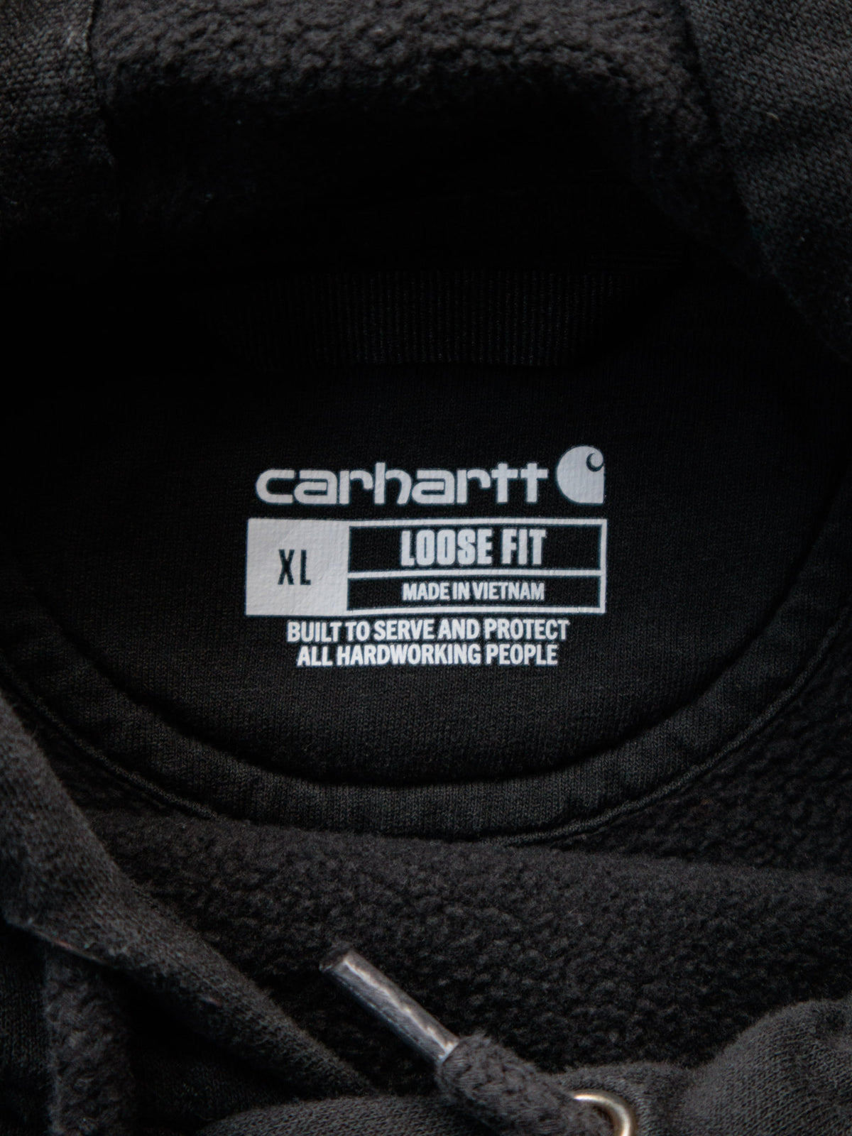 Vintage Black Carhartt Hoodie (XL)