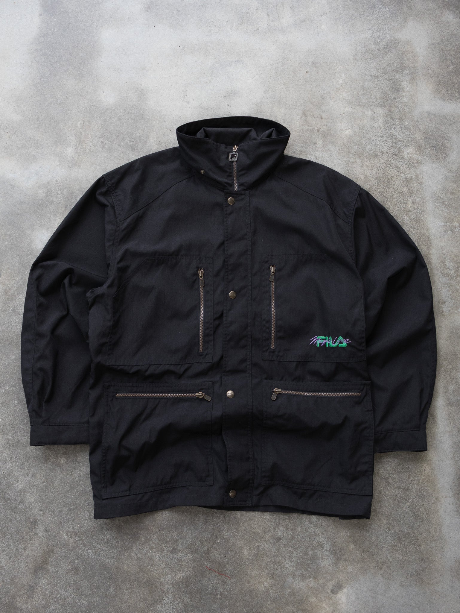 Vintage Black Fila Jacket (XL)
