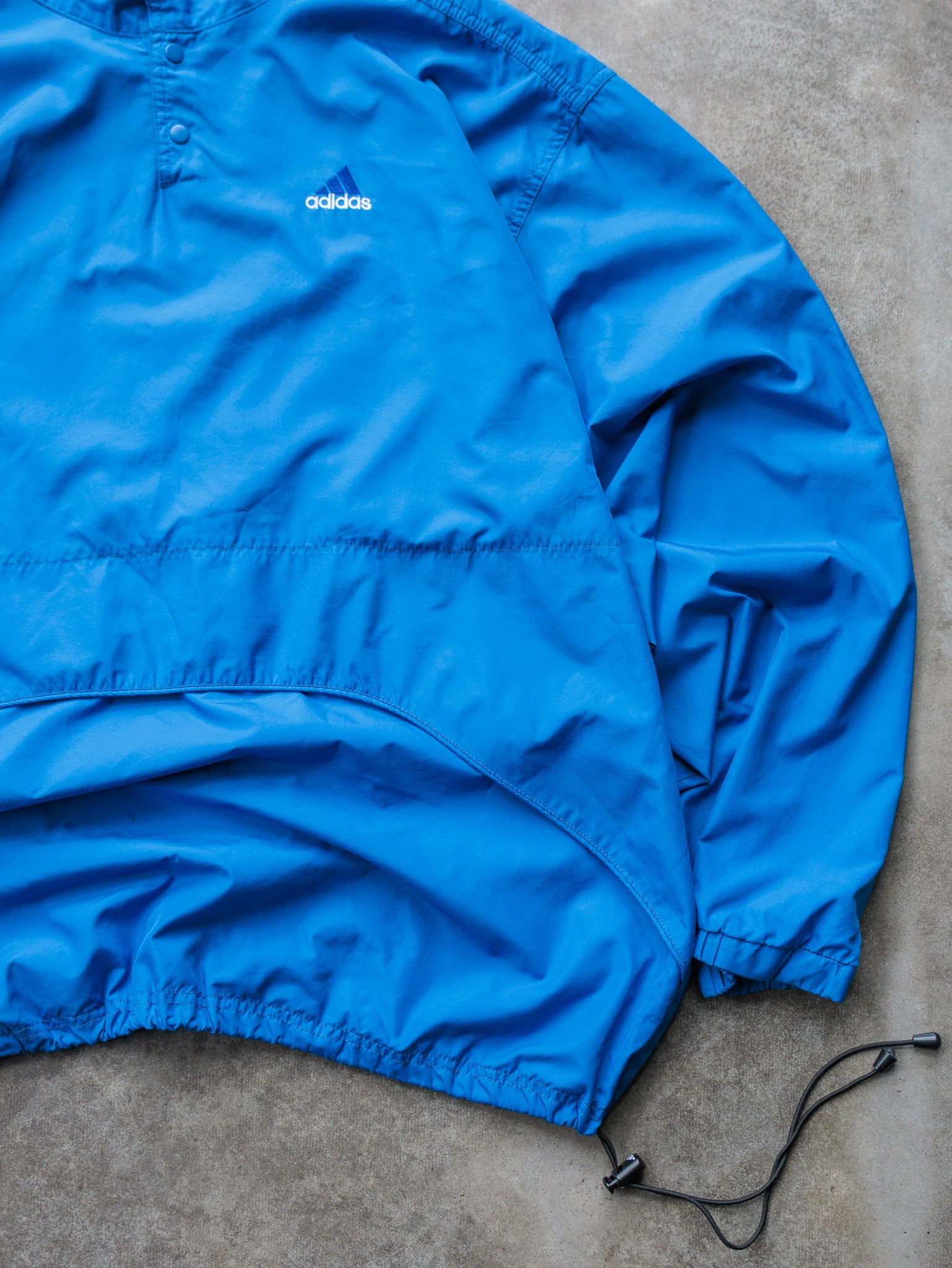 Vintage 00s Blue Adidas Three Stripe Windbreaker (2XL)