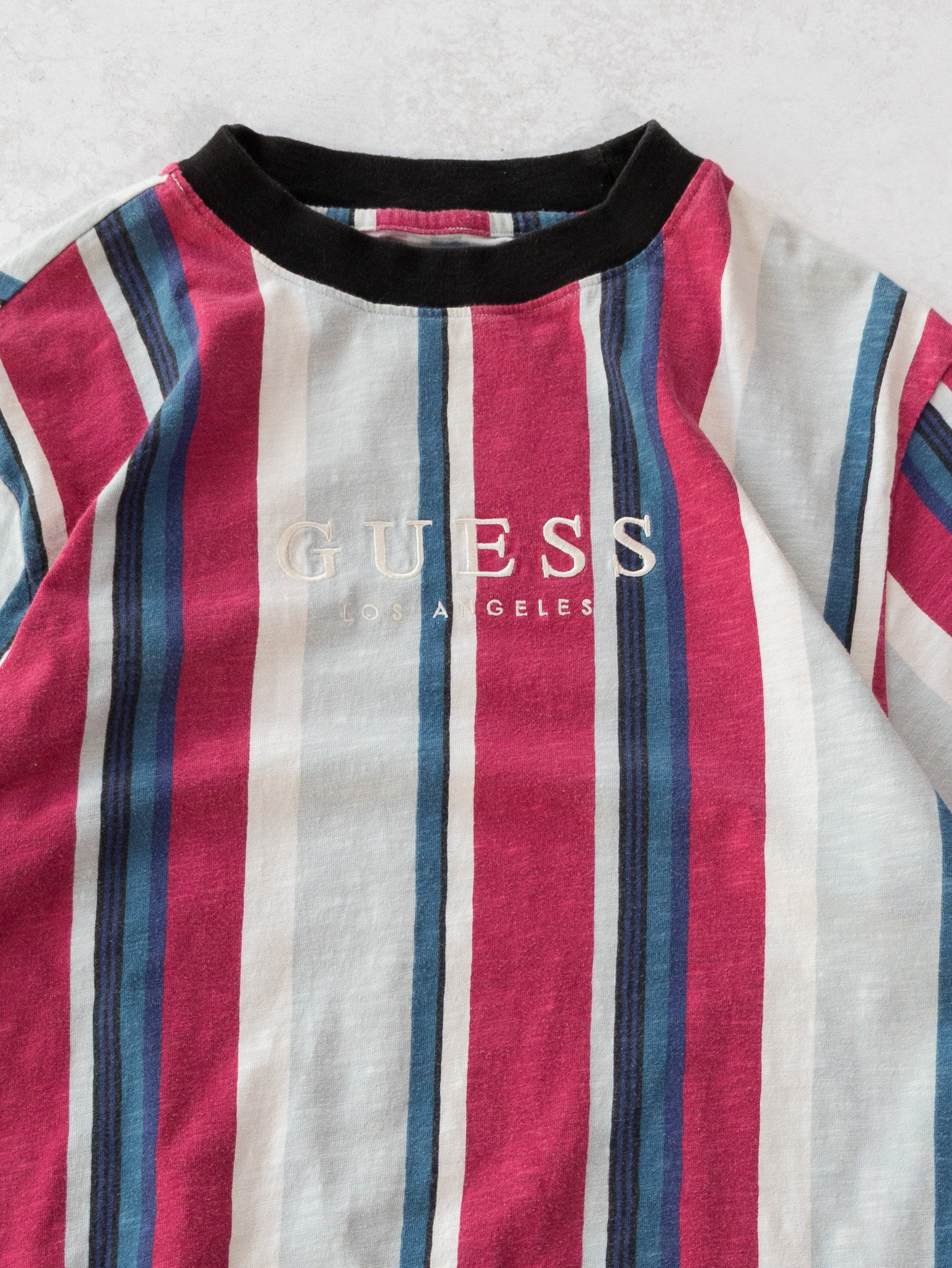 Vintage Guess Los Angeles Stripe Tee (L)