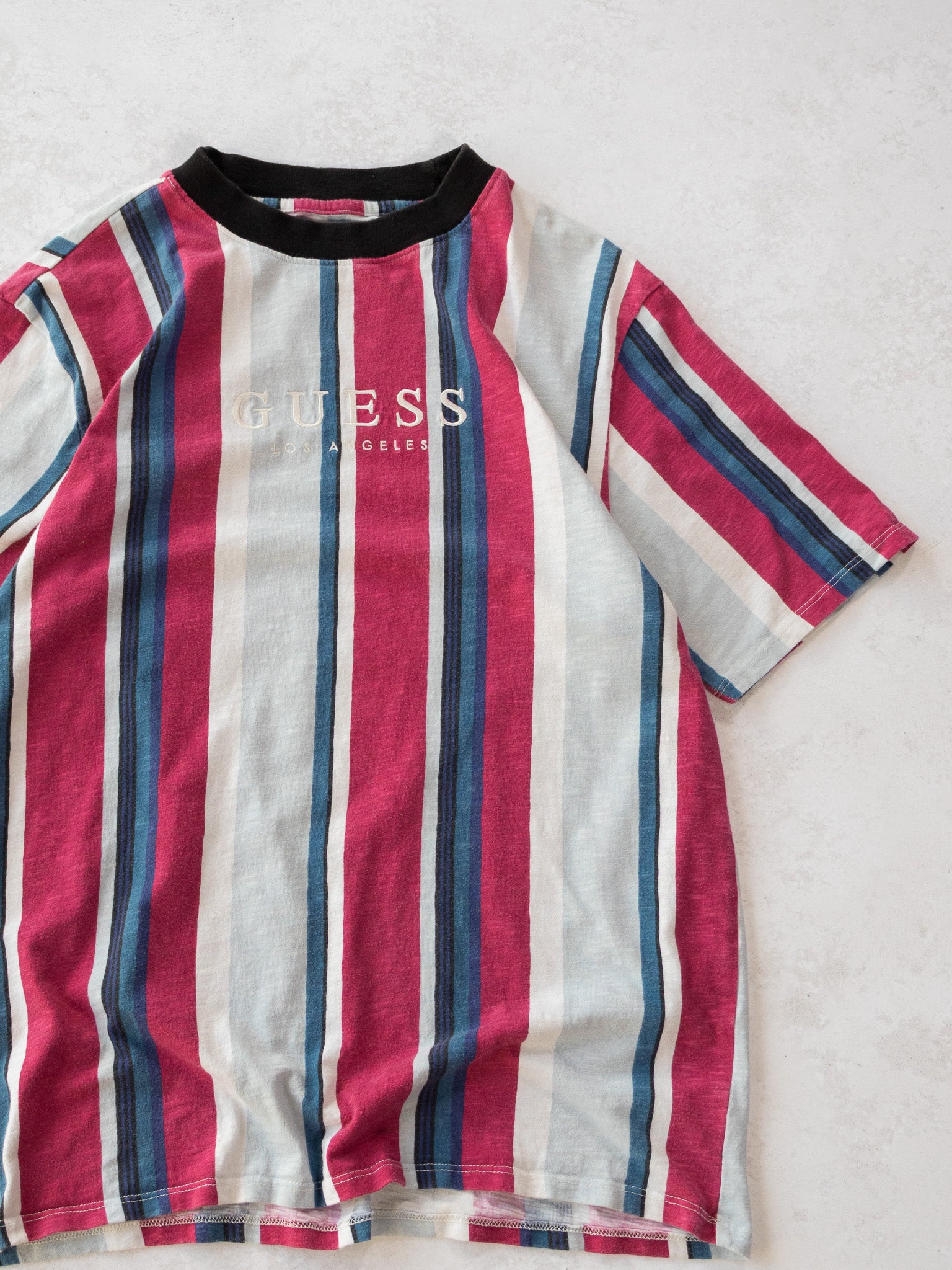 Vintage Guess Los Angeles Stripe Tee (L)