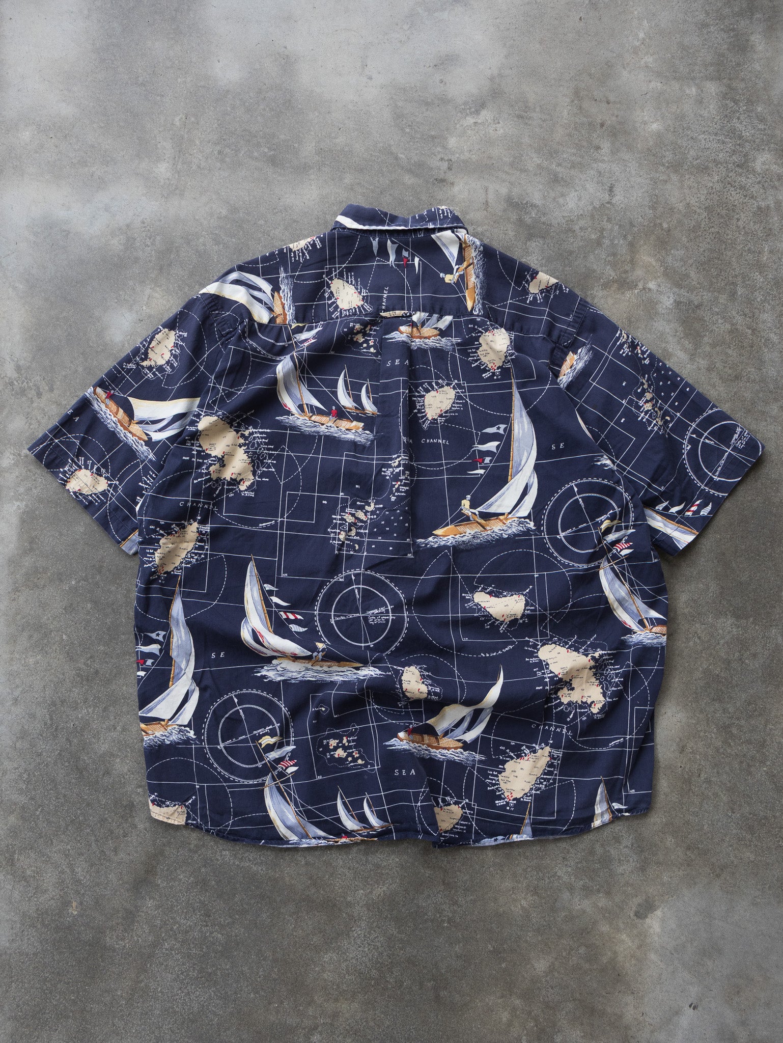 Vintage Nautica Sailing Print Shirt (L)