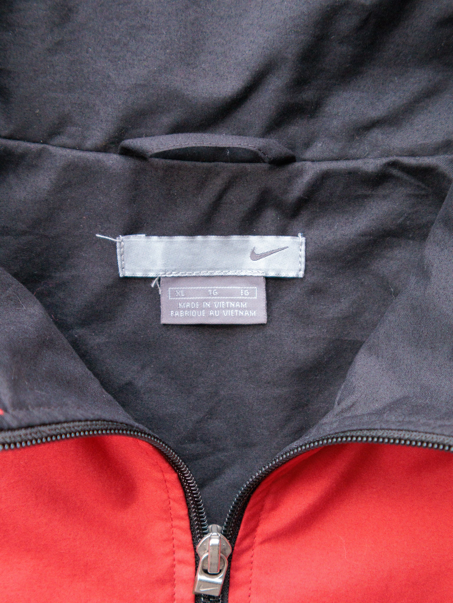 Vintage Red & Black Nike Zip Track Jacket (XL)