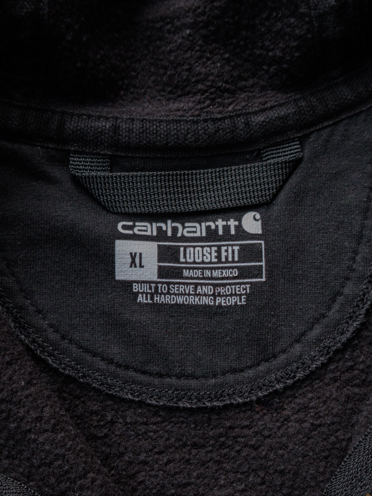 Vintage Black Carhartt Full Zip Hoodie (XL)