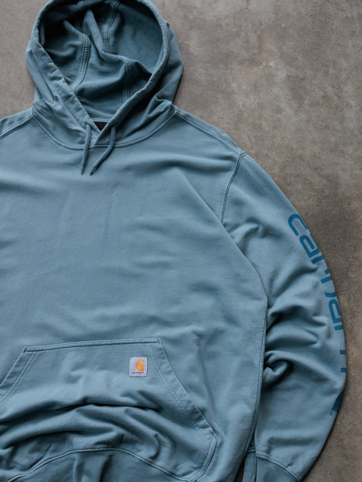 Vintage Blue Carhartt Hoodie (M)