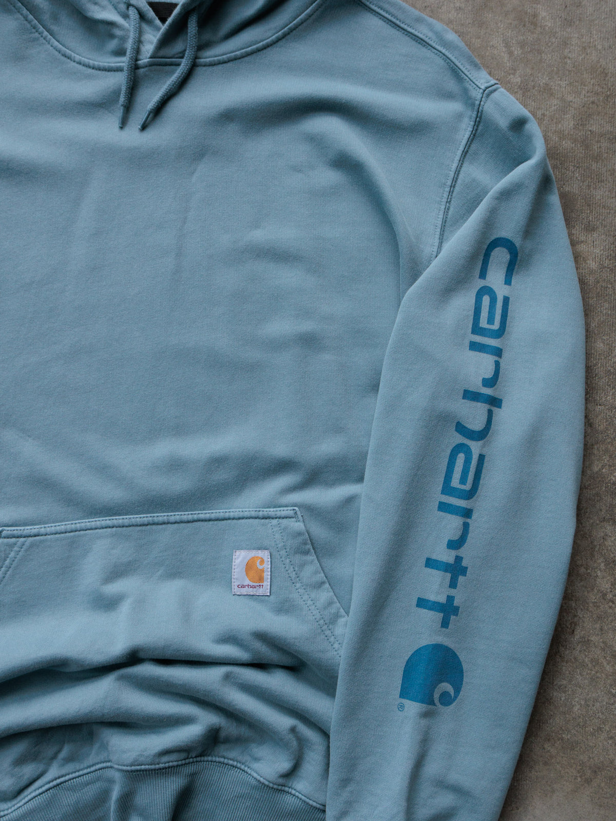 Vintage Blue Carhartt Hoodie (M)