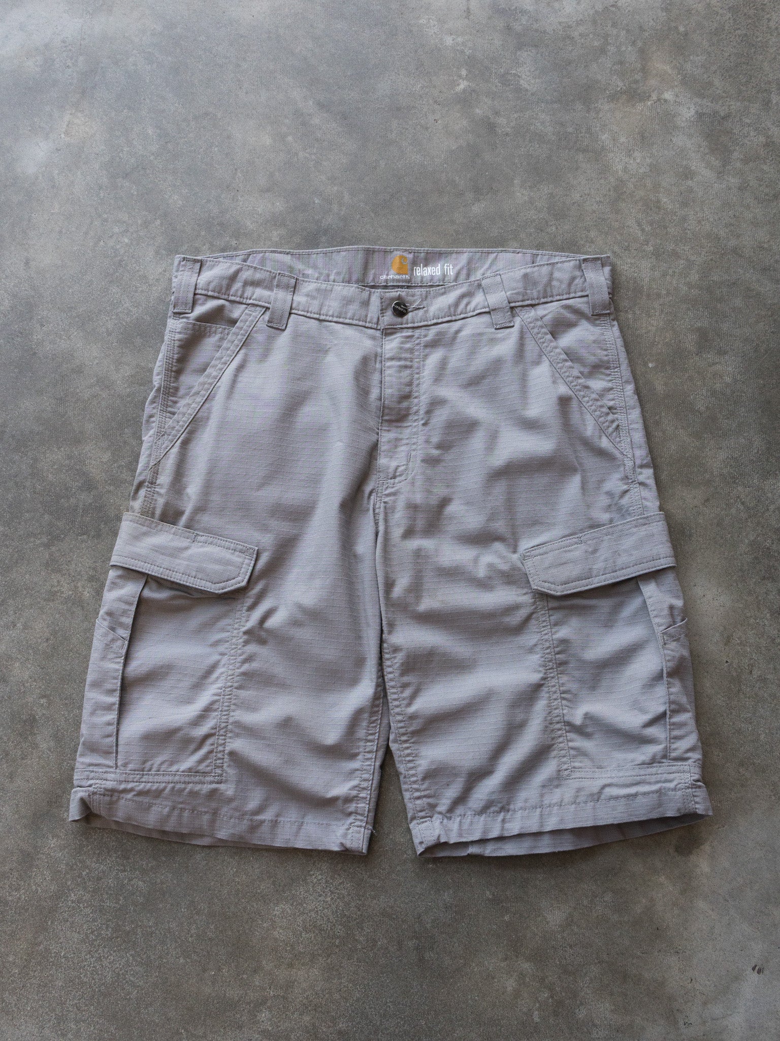 Vintage Grey Carhartt Cargo Shorts (W34)
