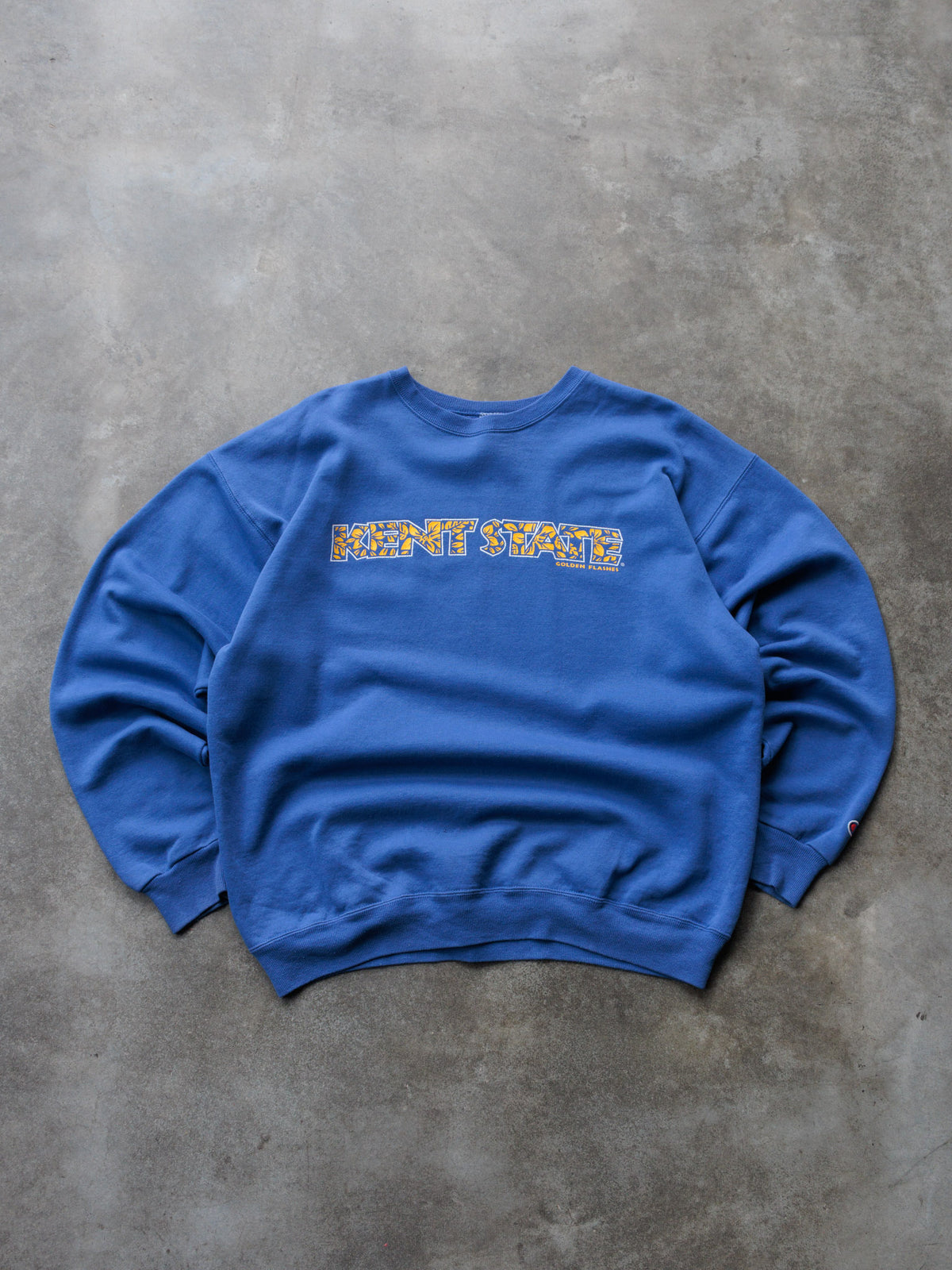 Vintage 90s Blue Champion Kent State Golden Flashes Sweatshirt (L)