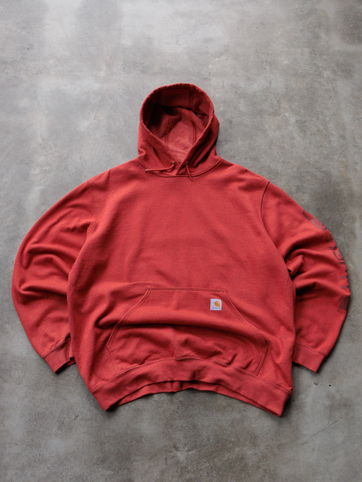 Vintage Red Carhartt Hoodie (XL)