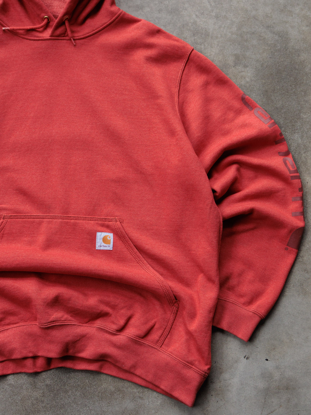 Vintage Red Carhartt Hoodie (XL)