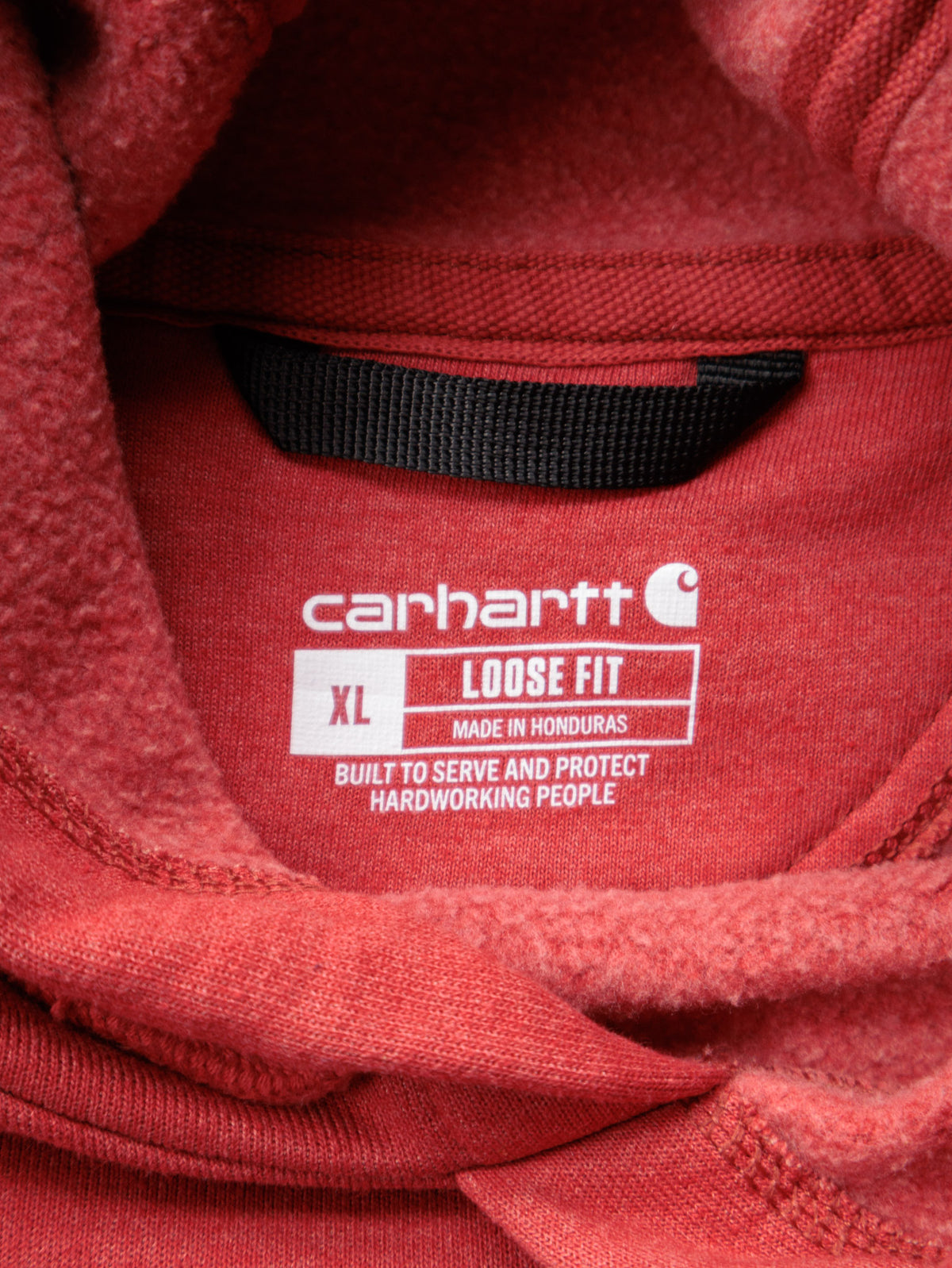 Vintage Red Carhartt Hoodie (XL)