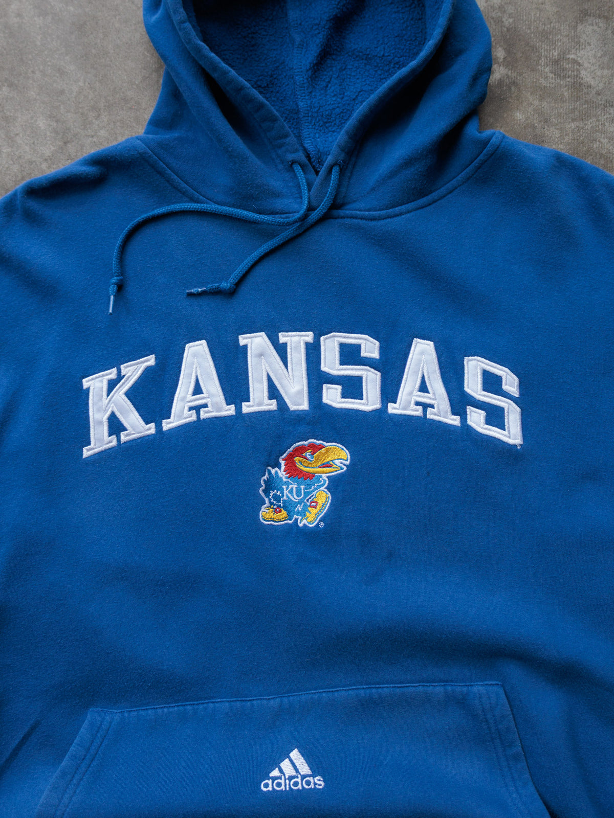 Vintage 00s Blue Kansas Jayhawks Adidas Hoodie (L)