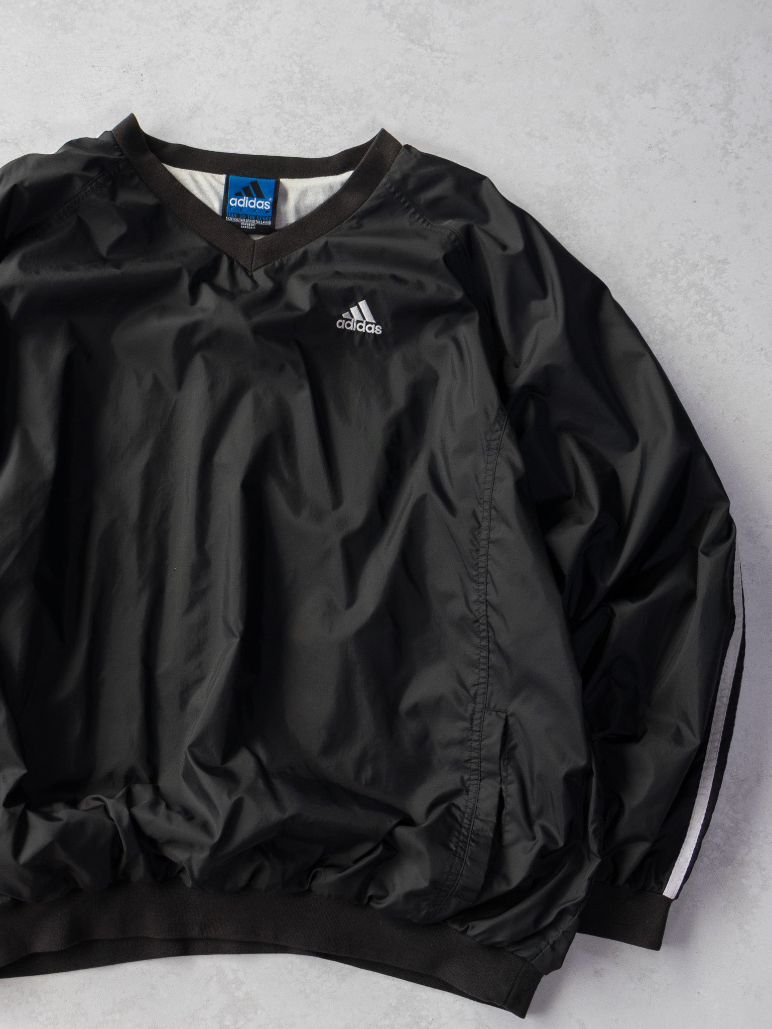 Vintage Adidas 3-Stripe Pullover Jacket (2XL)