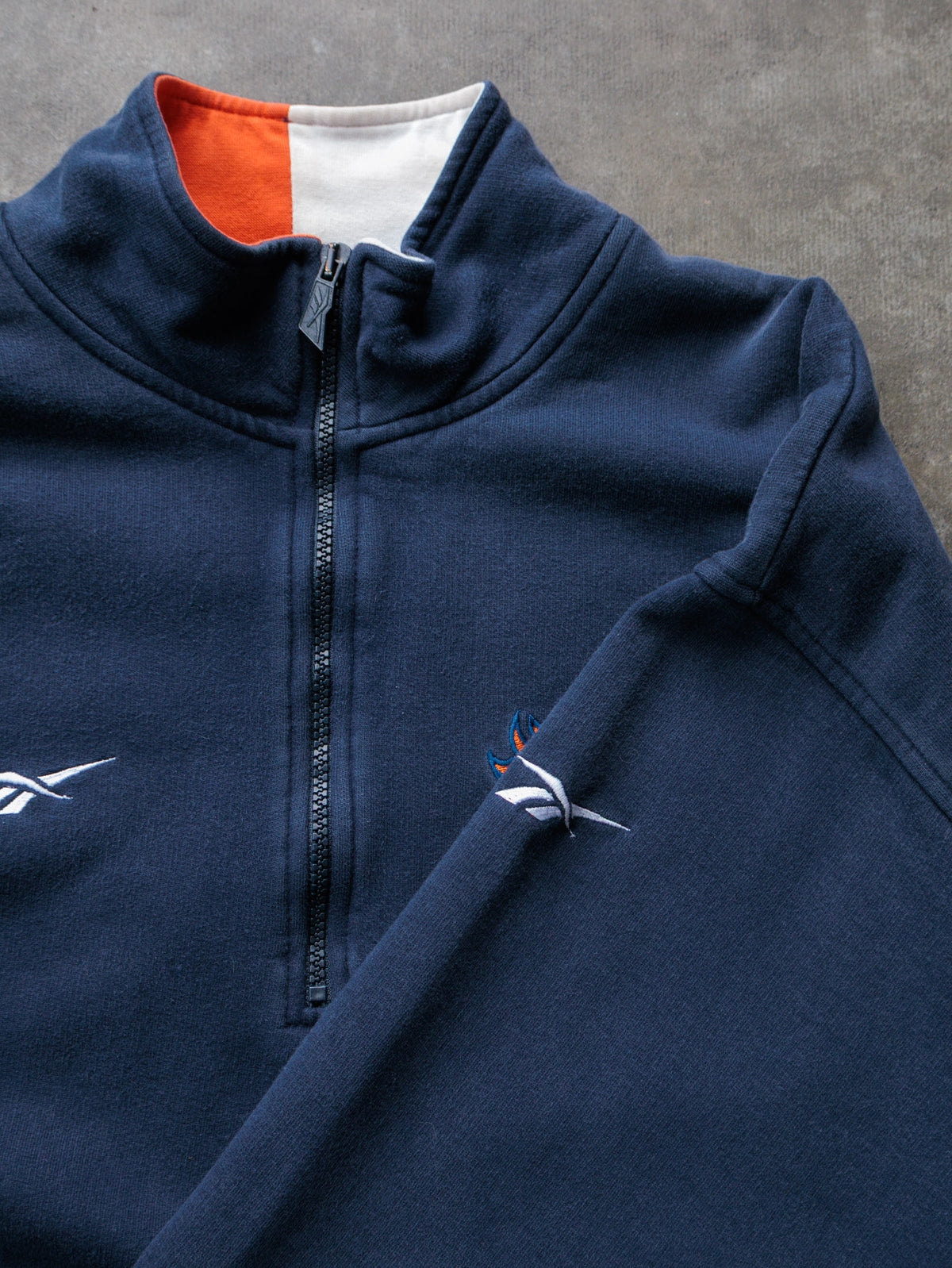 Vintage 90s Navy Reebok Denver Broncos Quarter Zip (L)