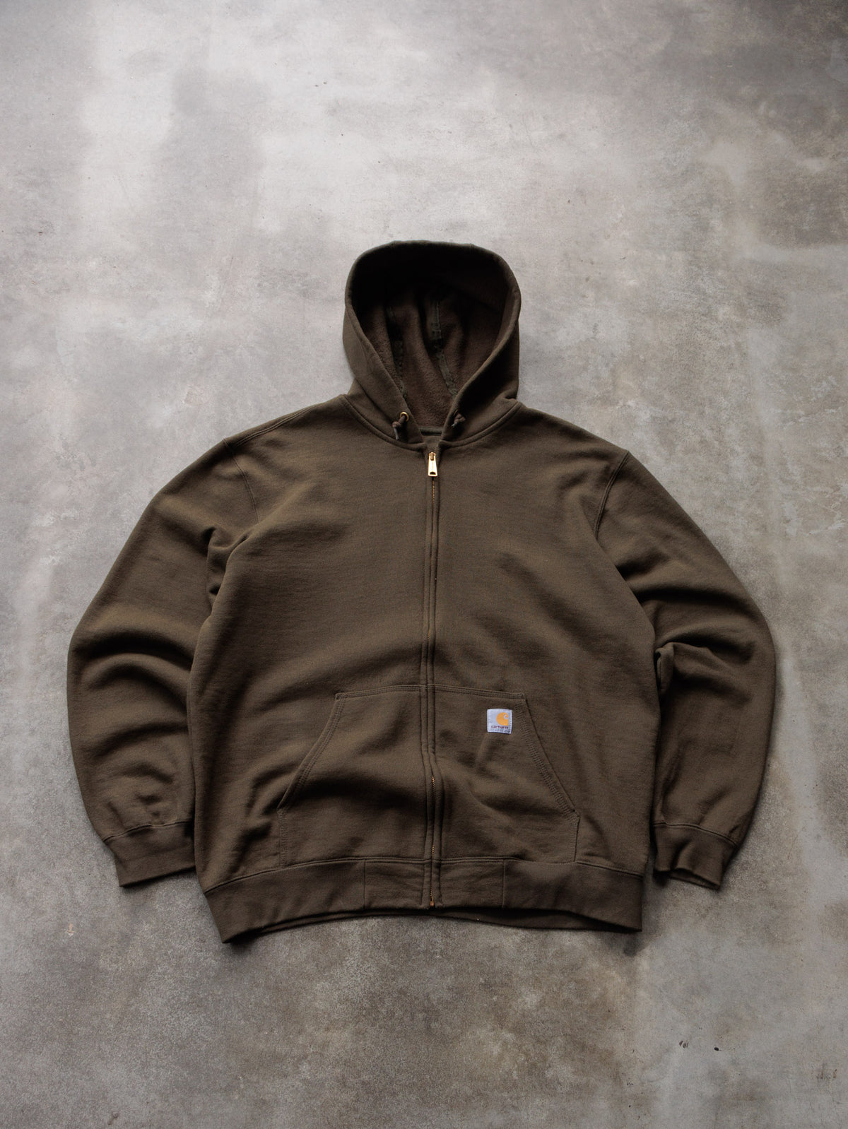 Vintage Brown Carhartt Full Zip Hoodie (L)