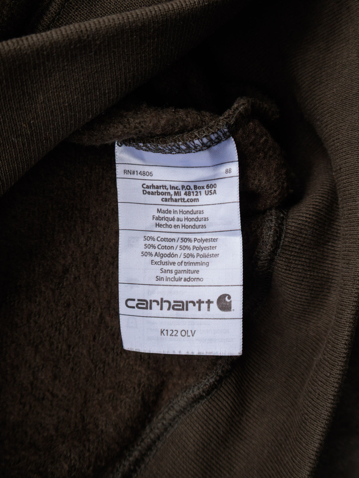 Vintage Brown Carhartt Full Zip Hoodie (L)