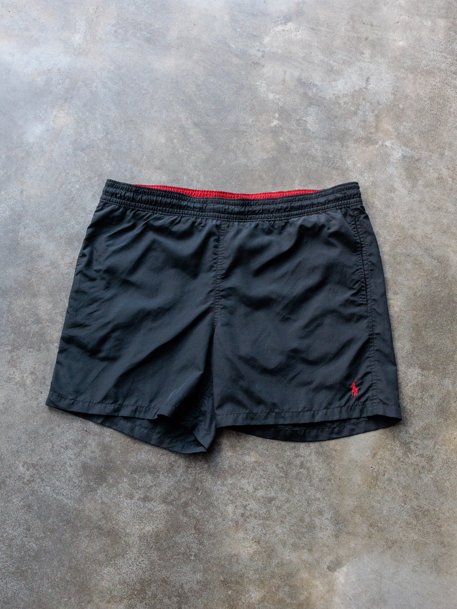 Vintage 90s Black Polo Ralph Lauren Swim Shorts (L)