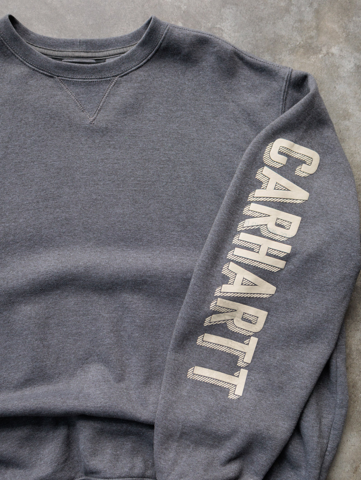 Vintage Grey Carhartt Sweatshirt (XL)