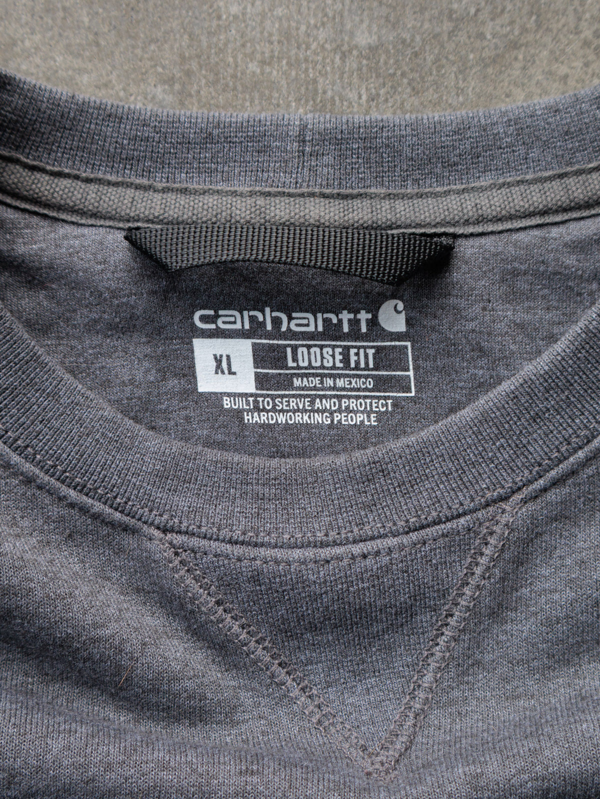 Vintage Grey Carhartt Sweatshirt (XL)