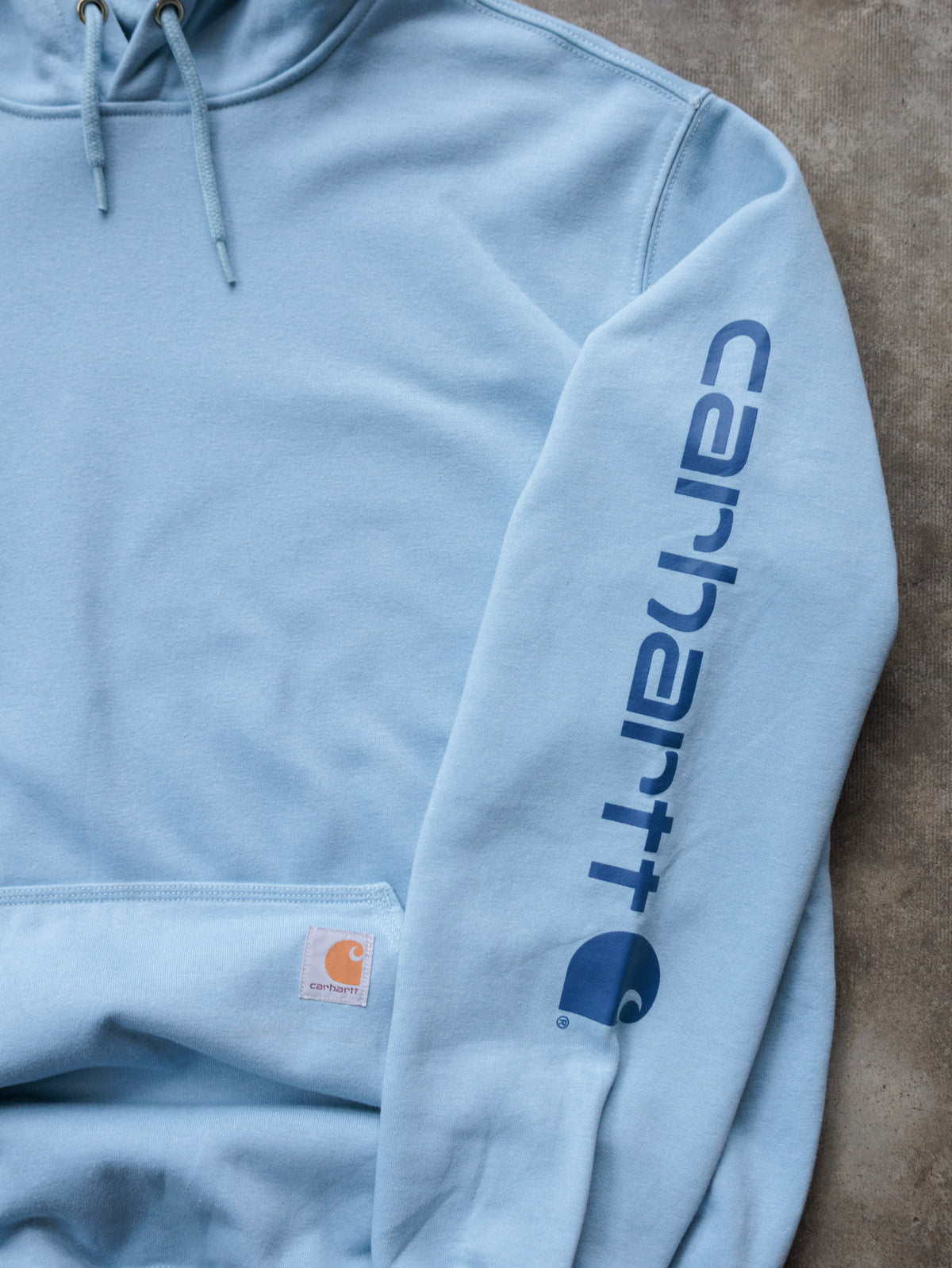 Vintage Blue Carhartt Hoodie (XL)