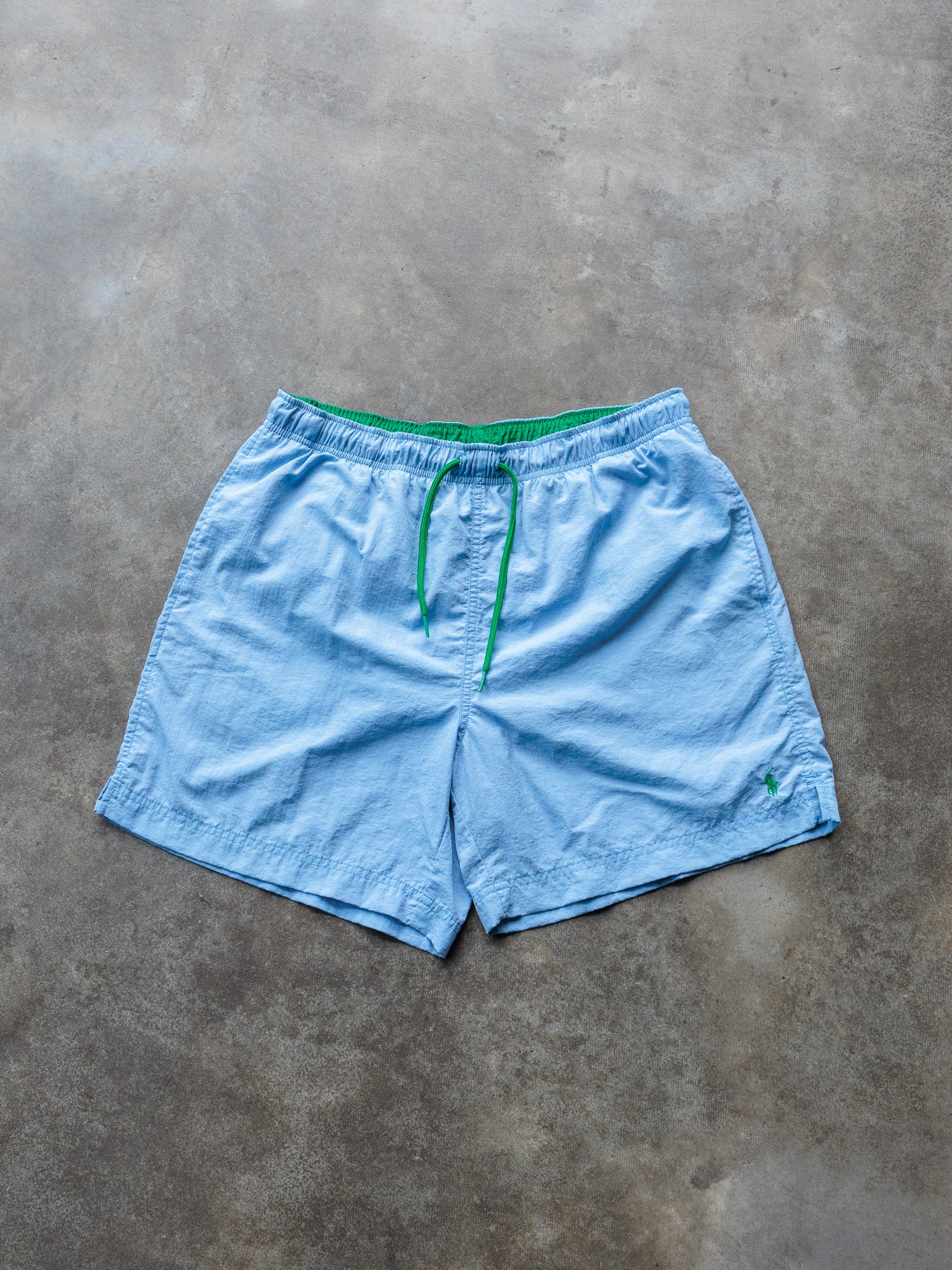Vintage 90s Blue Polo Ralph Lauren Swim Shorts (M)