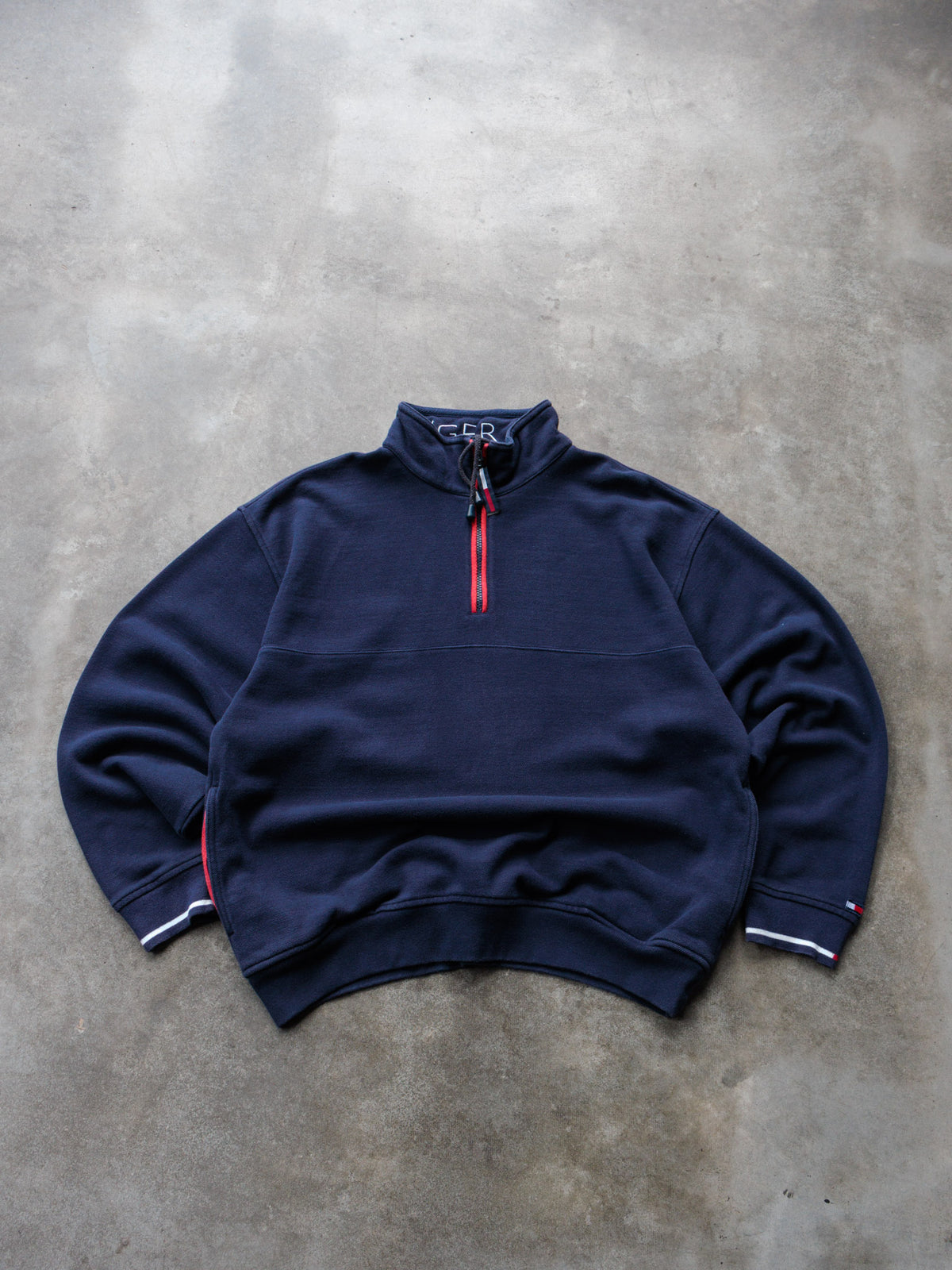Vintage 90s Navy Tommy Hilfiger Golf Quarter Zip (L)