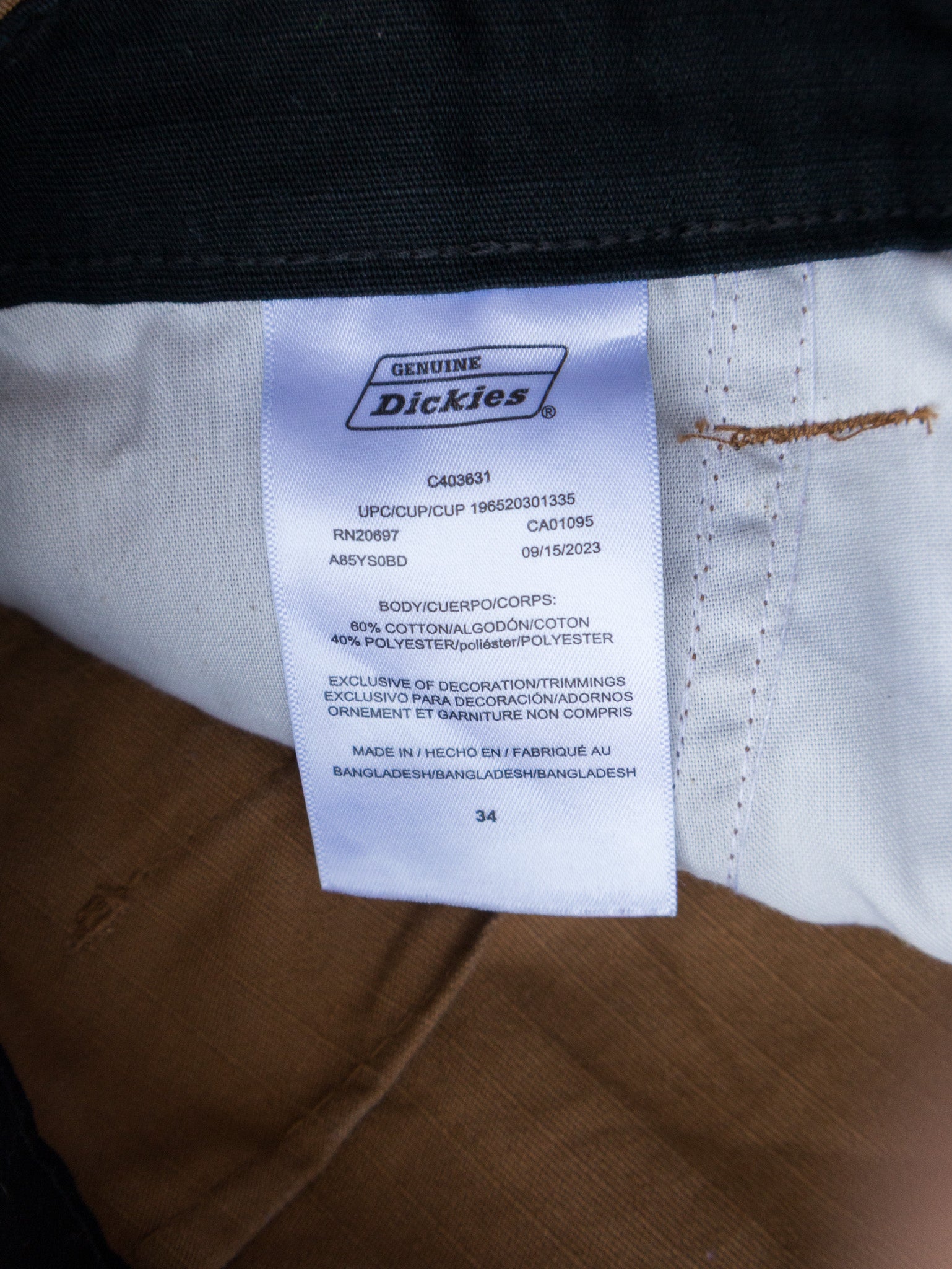 Vintage Brown Dickies Cargo Carpenter Shorts (W34)