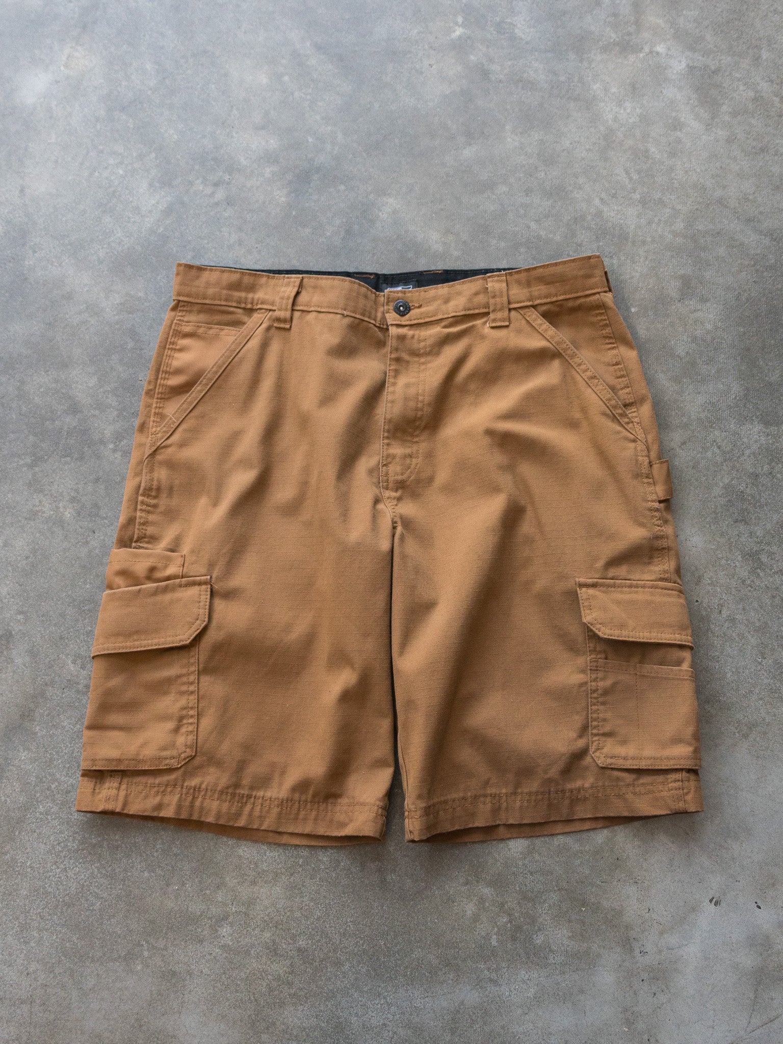 Vintage Brown Dickies Cargo Carpenter Shorts (W34)