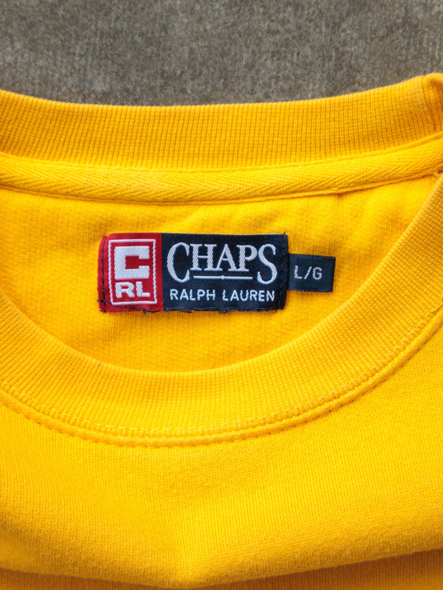 Vintage 90s Yellow Chaps Ralph Lauren Sweatshirt (L)