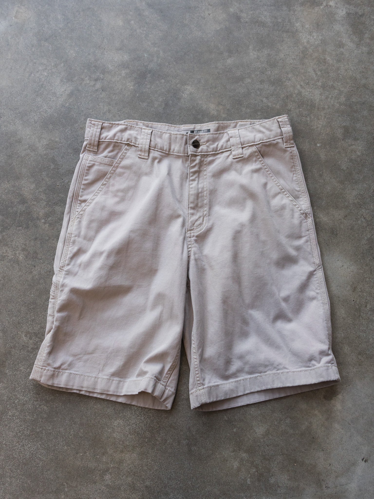 Vintage Beige Carhartt Work Shorts (W32)
