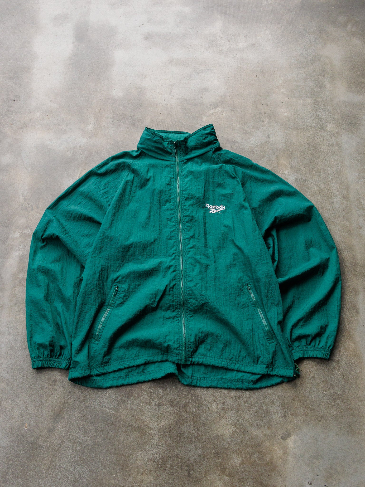 Vintage 90s Teal Reebok Windbreaker (L)