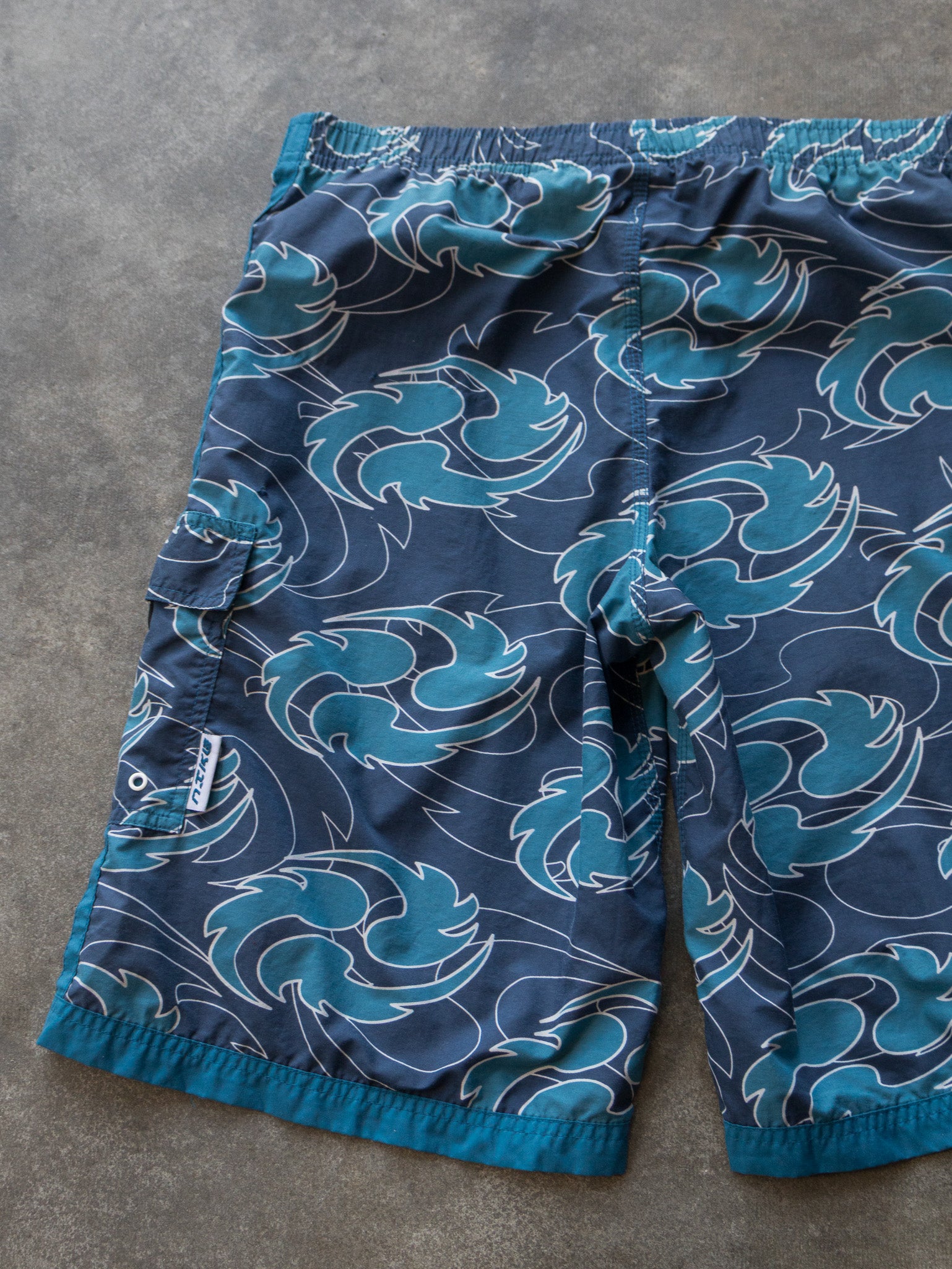 Vintage Blue Wave Nike Swim Shorts (18–20Y)