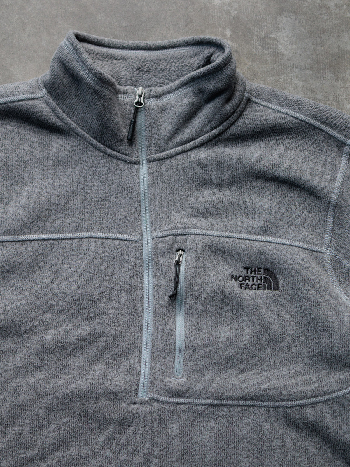Vintage Grey The North Face Fleece Quarter Zip (XL)