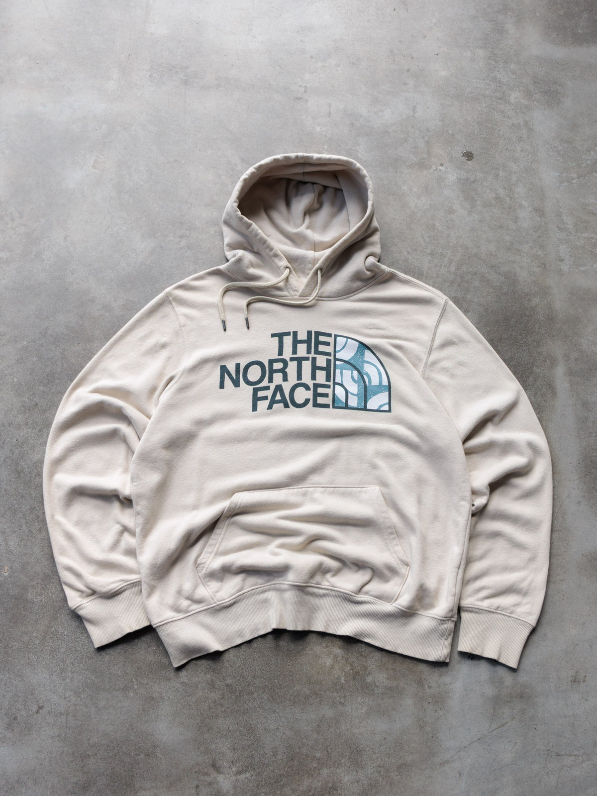 Vintage Beige The North Face Hoodie (M)