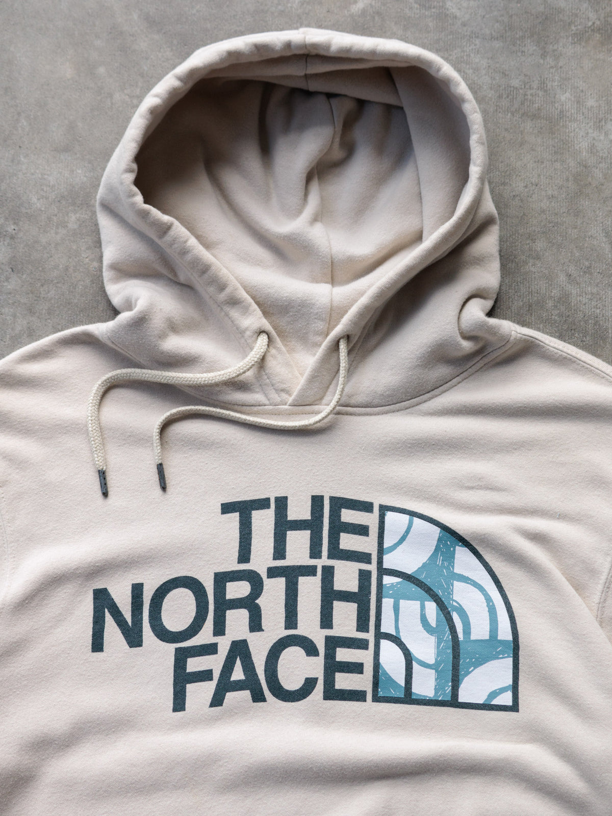 Vintage Beige The North Face Hoodie (M)