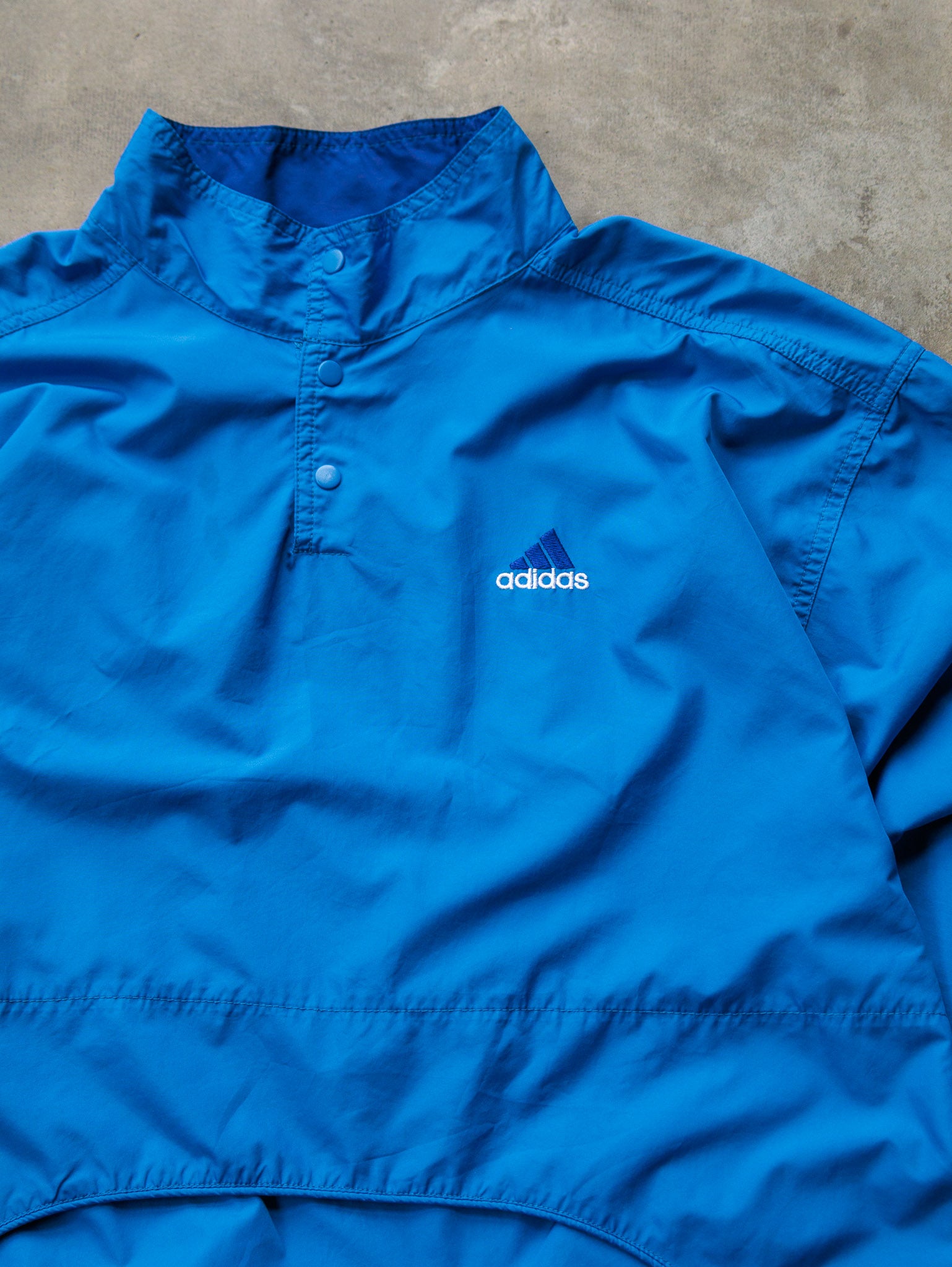 Vintage 90s Blue Adidas Windbreaker (XL)