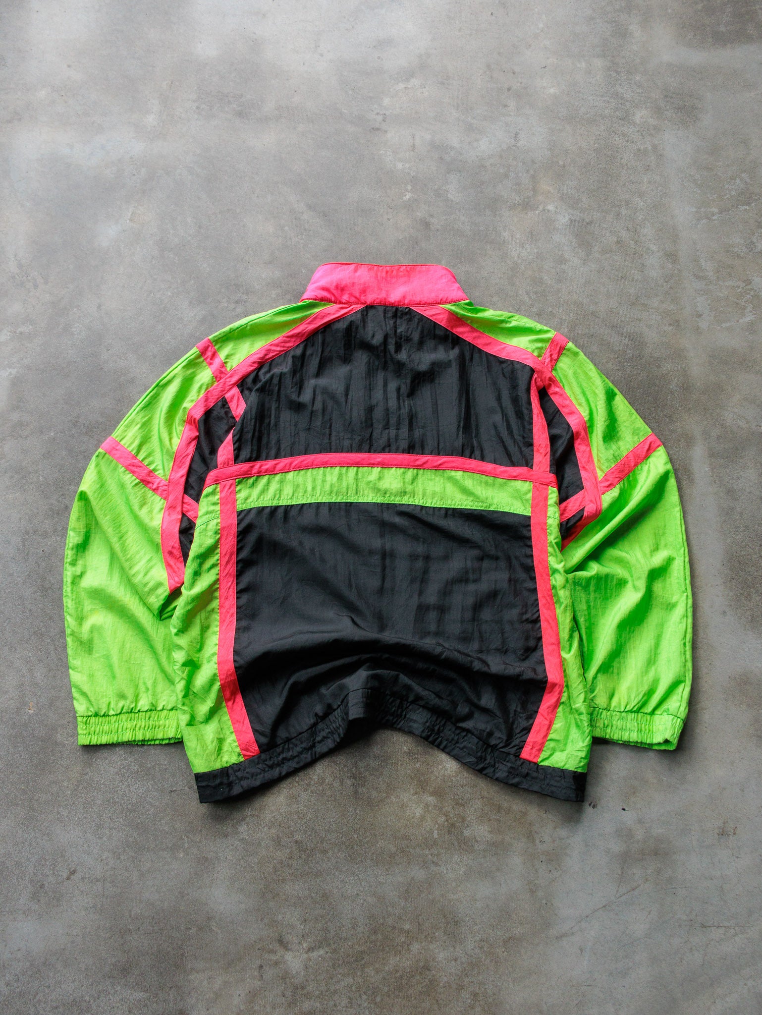 Vintage 90s Neon Colourblock New Balance Windbreaker (XL)