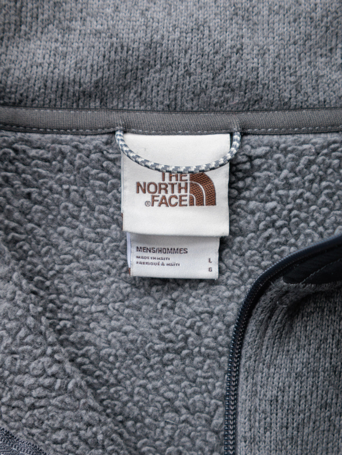 Vintage Grey The North Face Knit Quarter Zip (L)