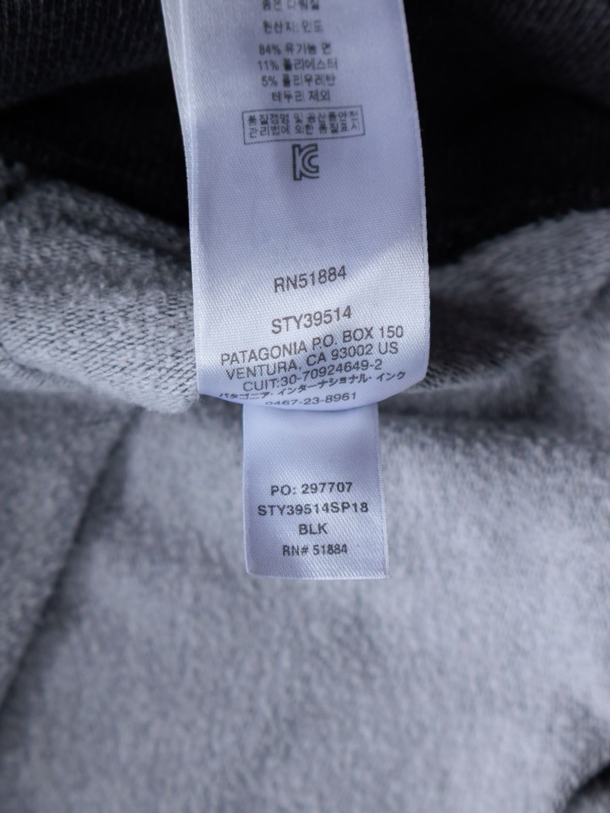 Black Patagonia Bear Hoodie (M)