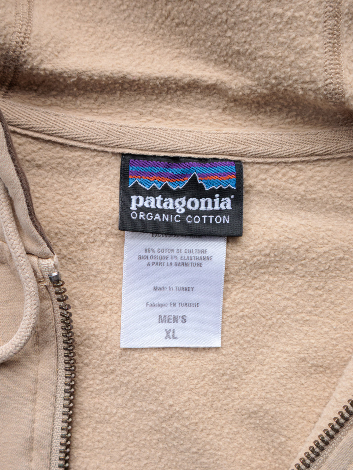 Vintage Beige Patagonia Full Zip Hoodie (XL)
