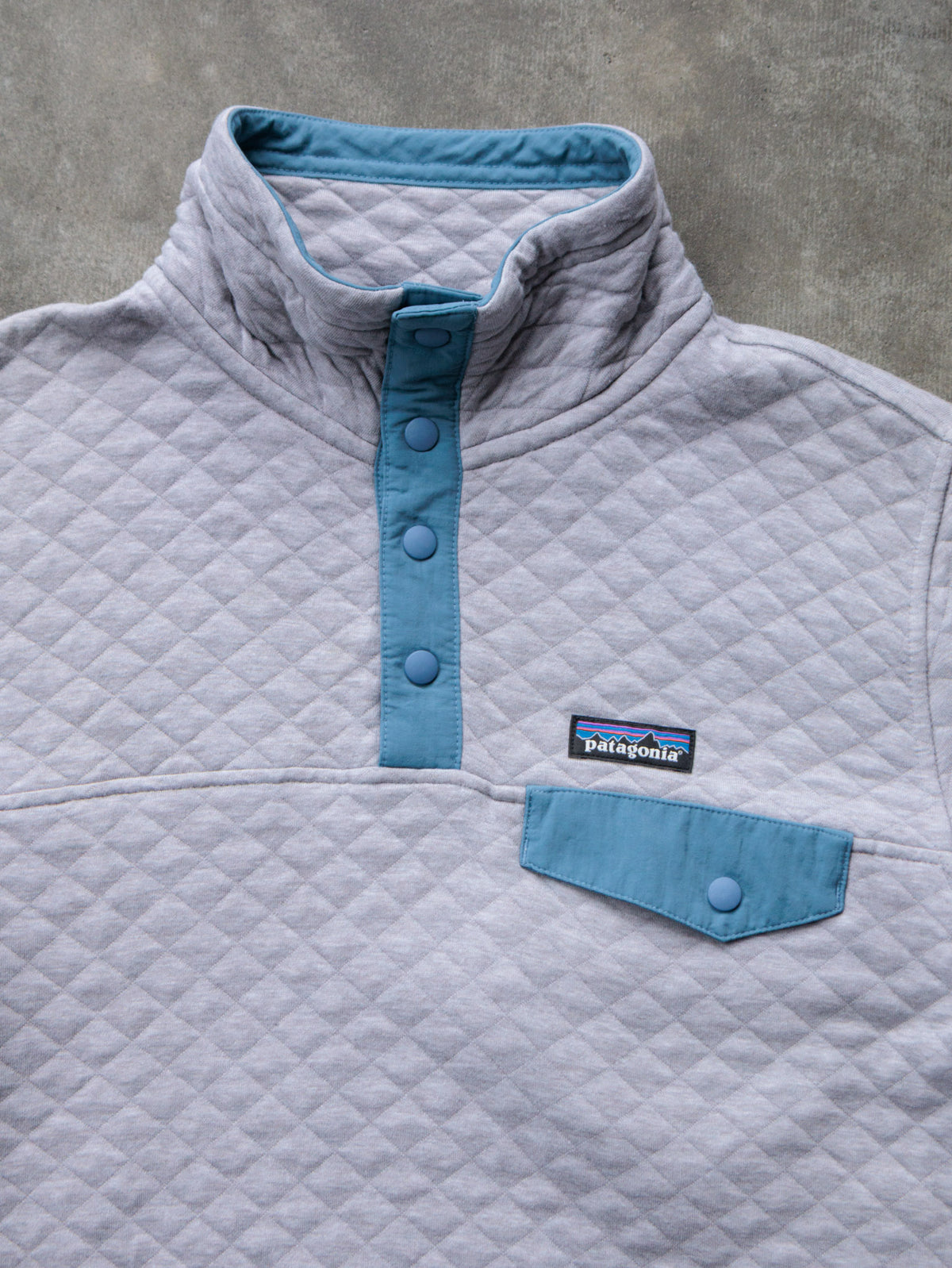 Vintage Grey Patagonia Quilted Sweatshirt (S)