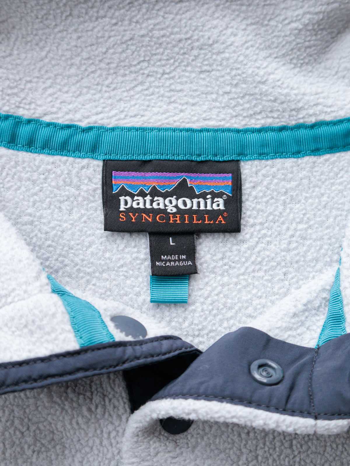 Grey Patagonia Snap-T Fleece Quarter Zip (L)