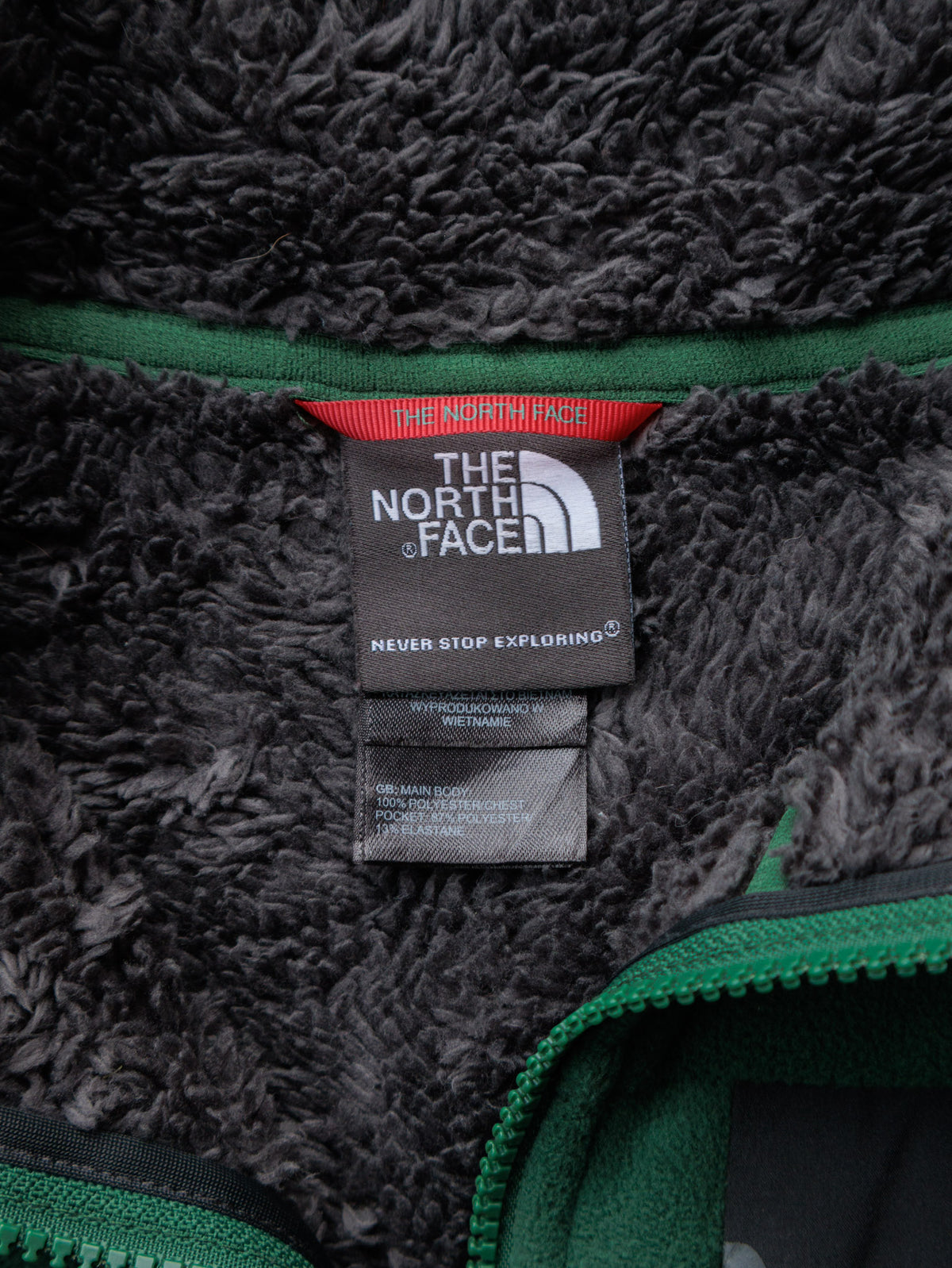 Vintage Green The North Face Fleece Jacket (XL)