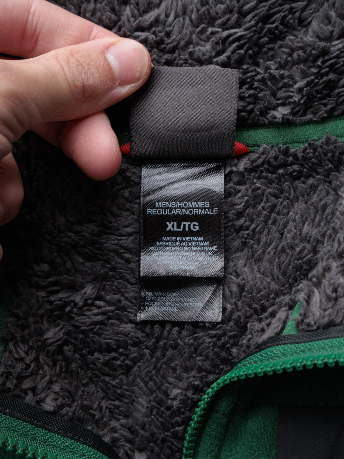 Vintage Green The North Face Fleece Jacket (XL)