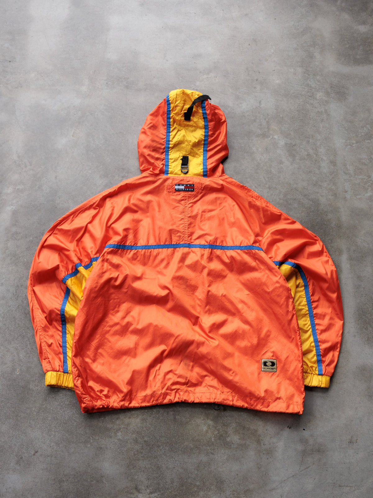 Vintage 00s Orange Tommy Hilfiger Colourblock Windbreaker (S)